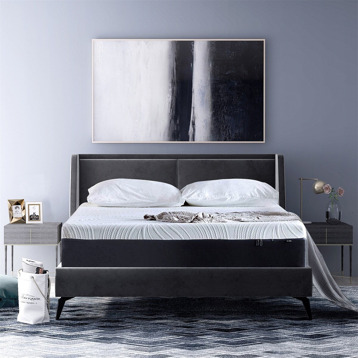 Matelas en mousse à mémoire de forme avec gel de 12 pouces (double) - Matelas rafraîchissant moelleux moyen