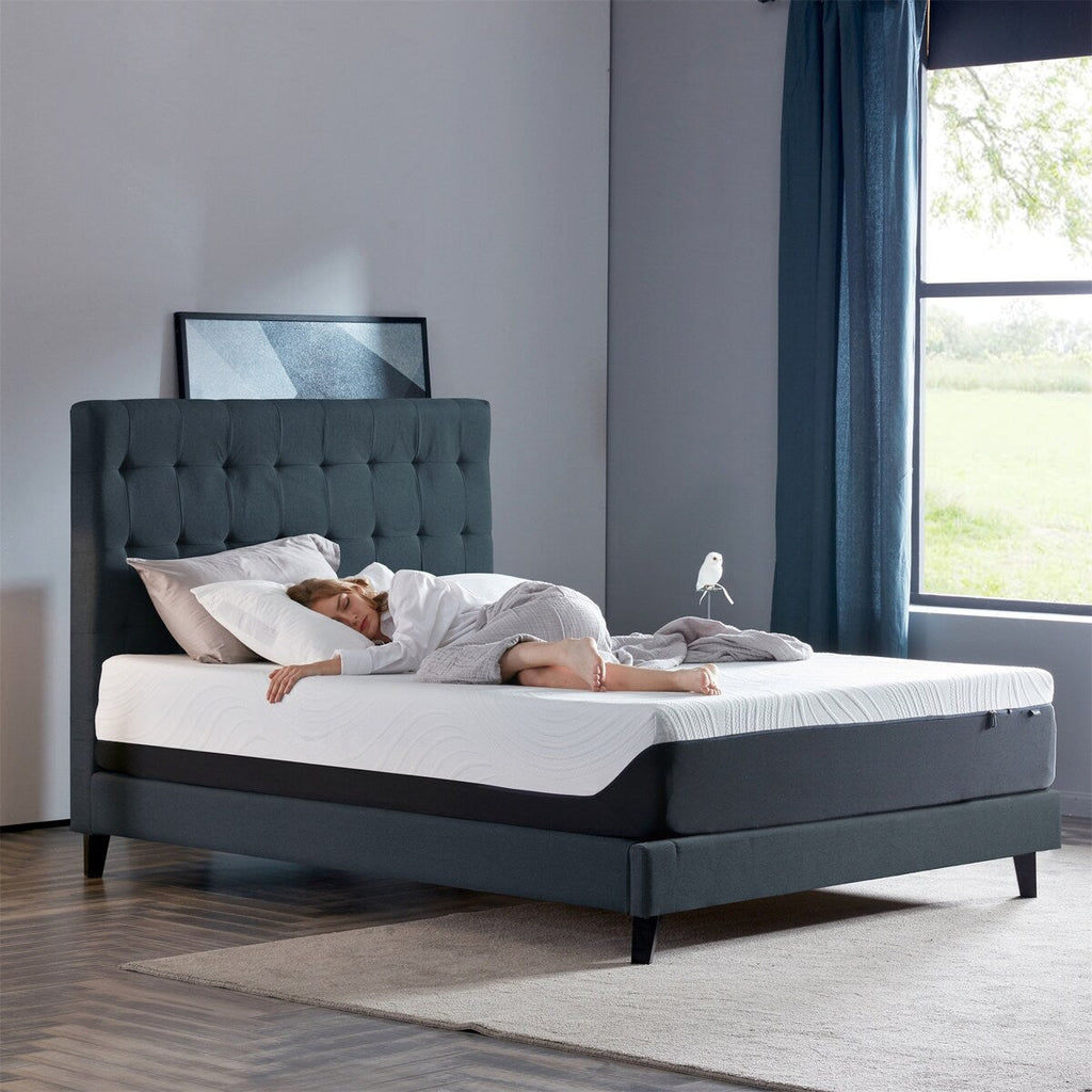 Matelas en mousse à mémoire de forme avec gel de 12 pouces (double) - Matelas rafraîchissant moelleux moyen