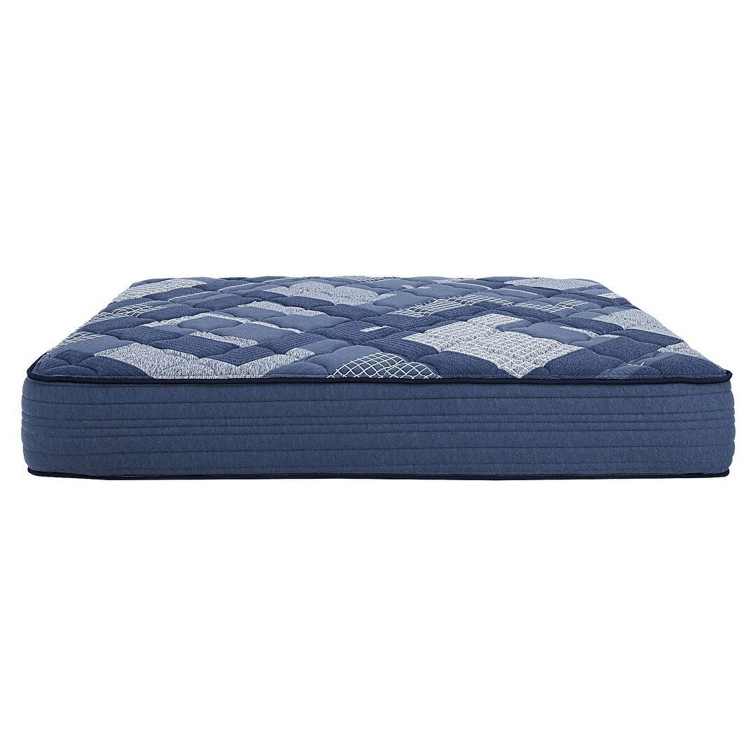 Matelas King Size 12 pouces à ressorts ensachés en mousse à mémoire de forme bleu multicolore, dans une boîte