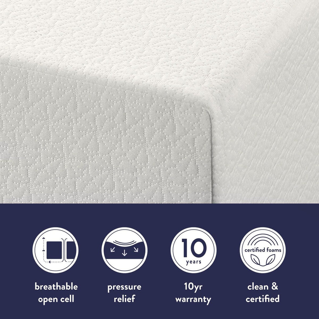 12 Inch Memory Foam Mattress By Crown Comfort