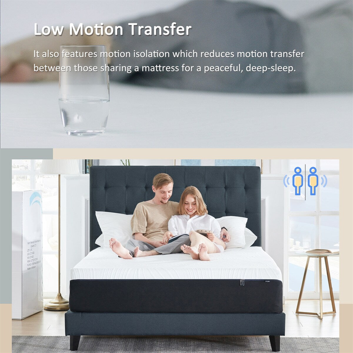 Matelas en mousse à mémoire de forme gel 12 pouces (Queen) - Moelleux moyen