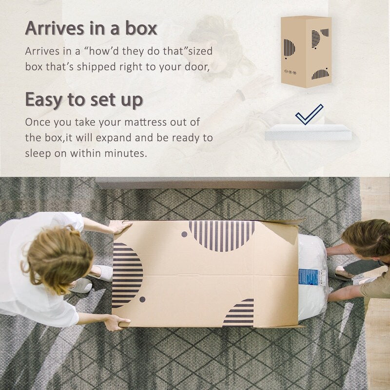 Matelas en mousse à mémoire de forme avec gel de 12 pouces