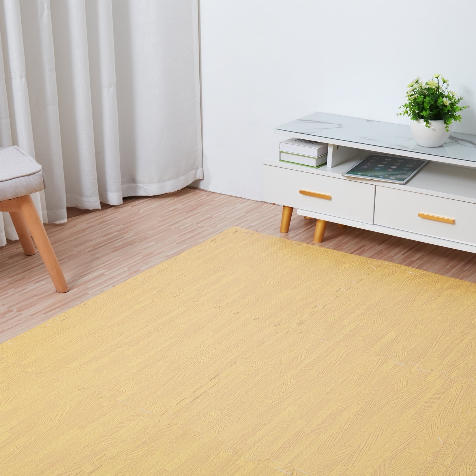 12 dalles de sol en mousse pour salle de sport, 24 x 24, tapis de sol emboîtables, 48 ​​pi²