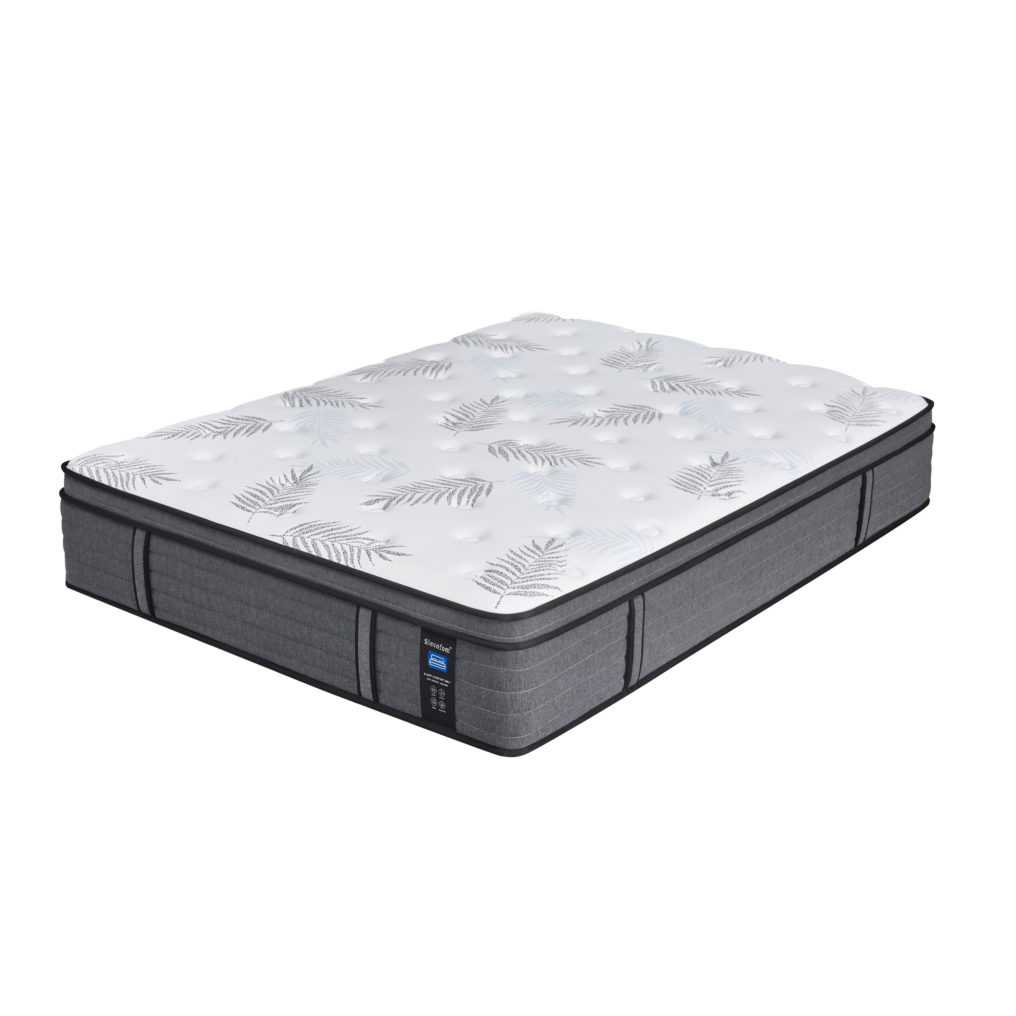Matelas hybride en mousse à mémoire de forme ferme Euro Top de 12 pouces