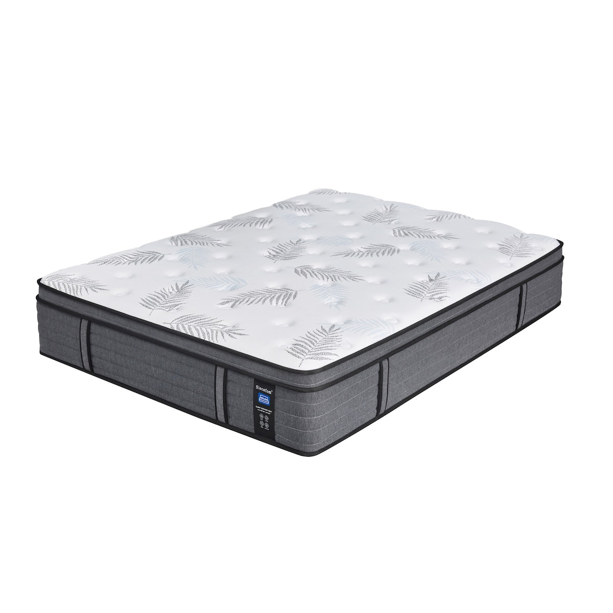 Matelas hybride en mousse à mémoire de forme ferme Euro Top de 12 pouces
