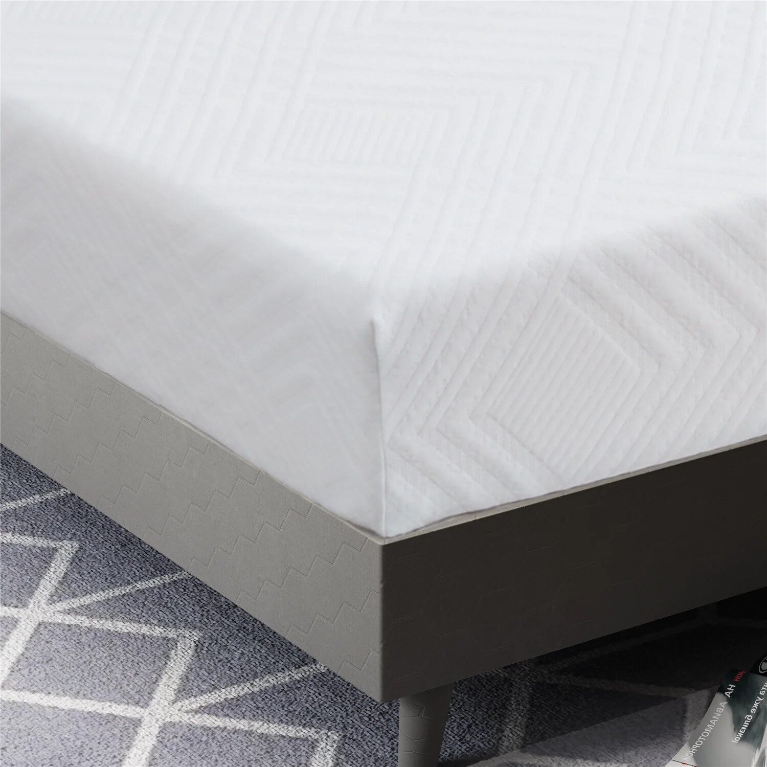 12 inch Memory Foam Mattress, Cooling Gel Green Tea Mattress Bed in a Box, CertiPUR-US Certified