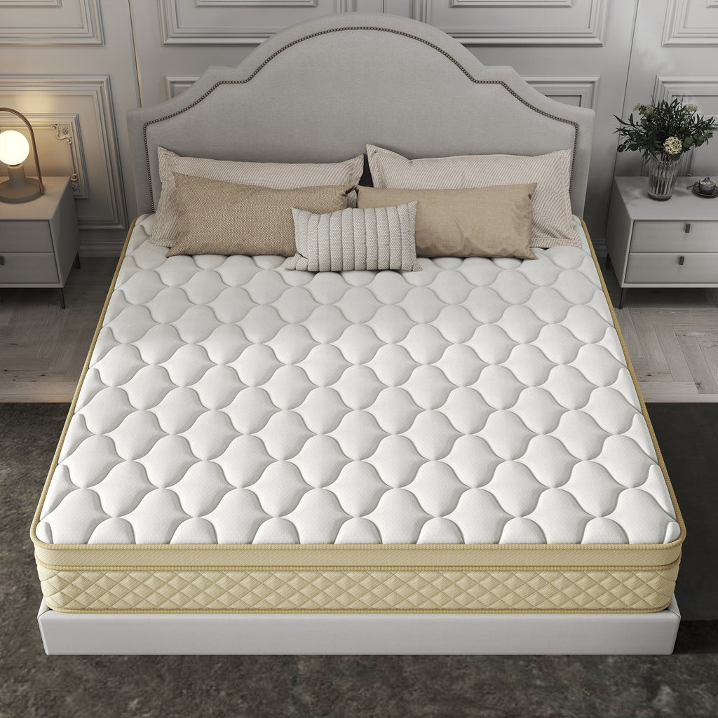 Matelas hybride en mousse à mémoire de forme de taille moyenne, 12 Euro Top, dans une boîte