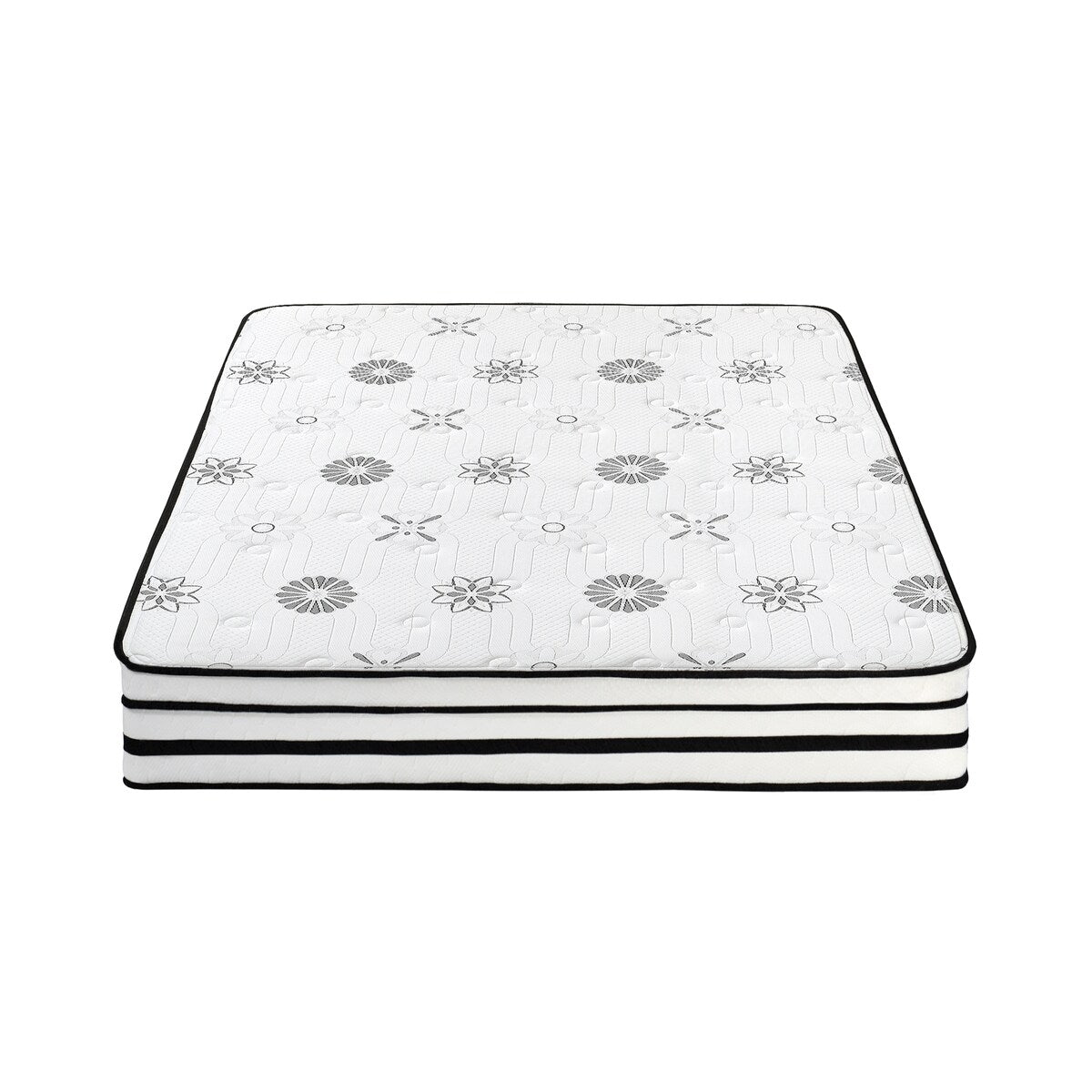 Matelas hybride 12 places, matelassé, respirant et matelassé, blanc, en mousse moelleuse, livré dans une boîte, matelas confort de luxe.