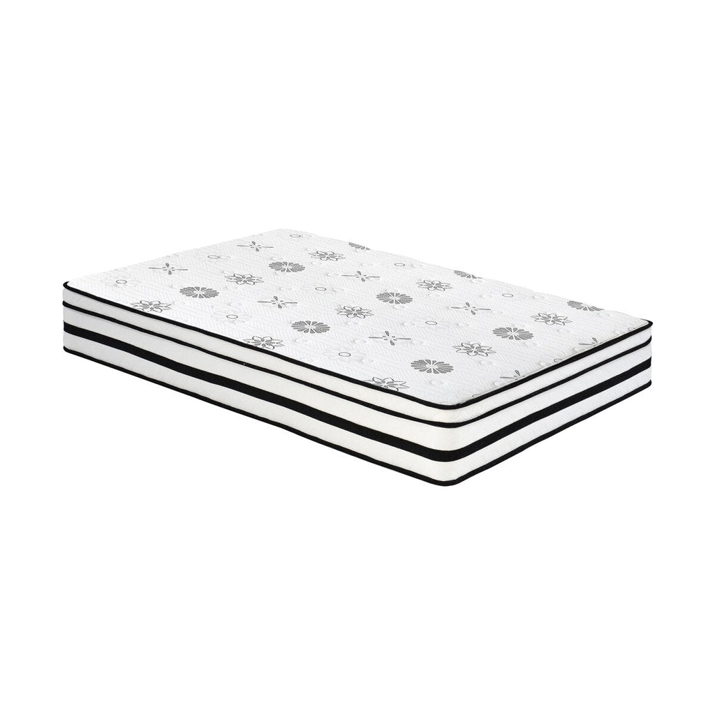 Matelas hybride 12 places, matelassé, respirant et matelassé, blanc, en mousse moelleuse, livré dans une boîte, matelas confort de luxe.