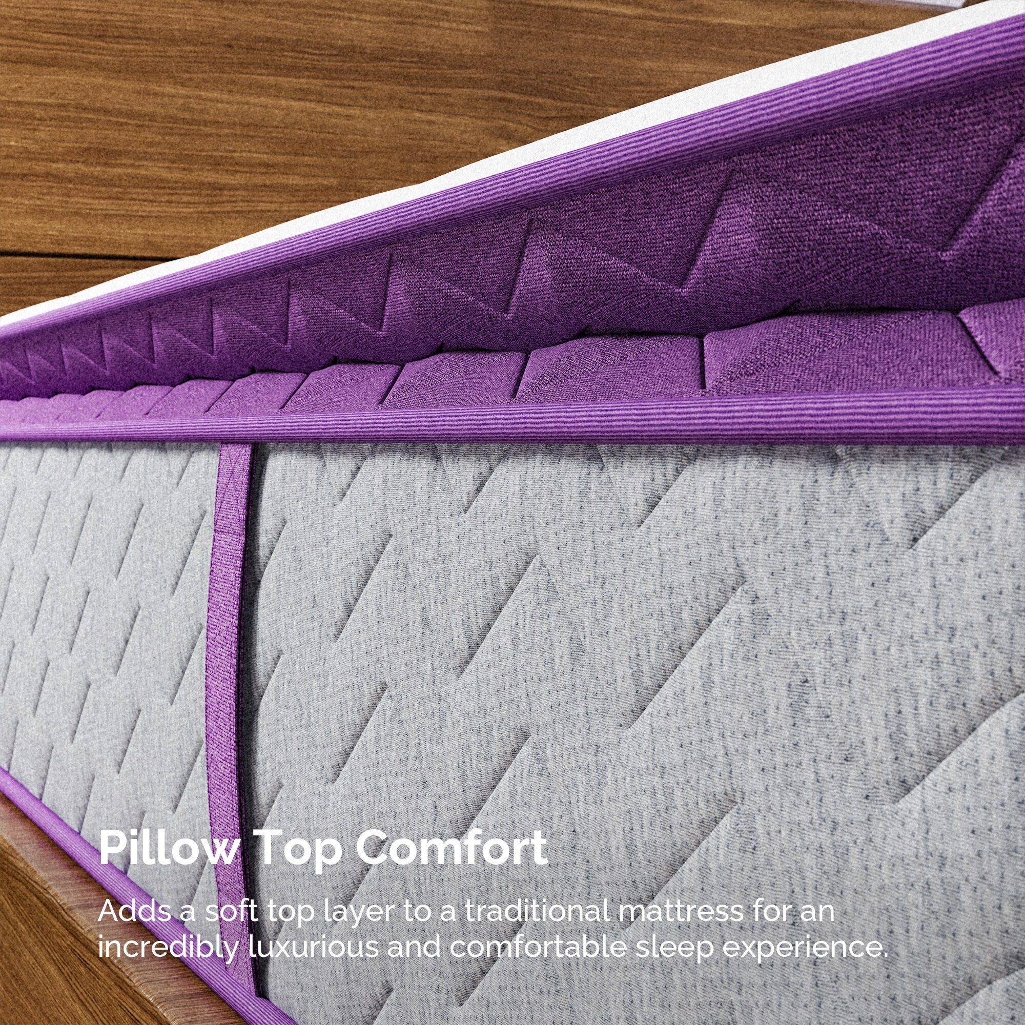 Matelas à plateau-coussin mi-ferme 12 po - Mousse de charbon de bambou, soutien 5 zones, certifié CertiPUR-US?