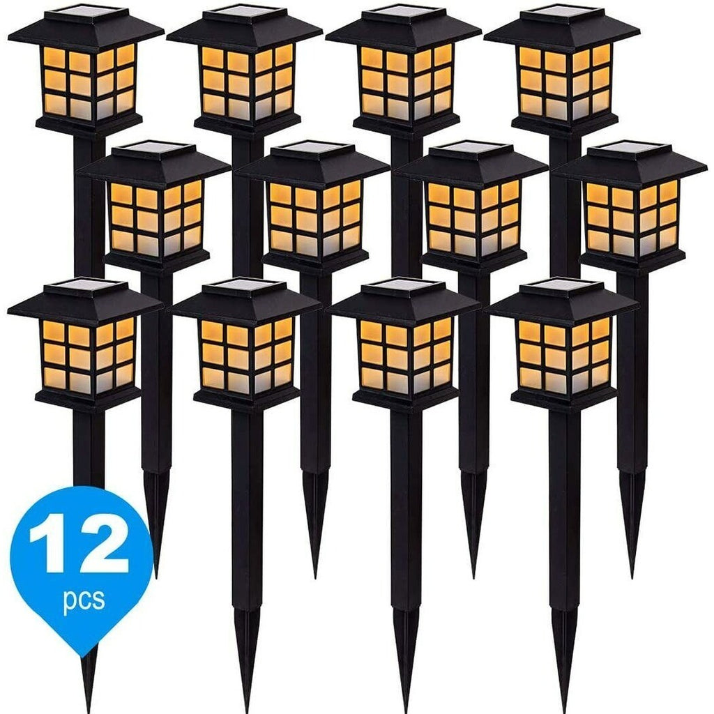 Lot de 12 lampes solaires d'extérieur étanches pour jardin, paysage et terrasse