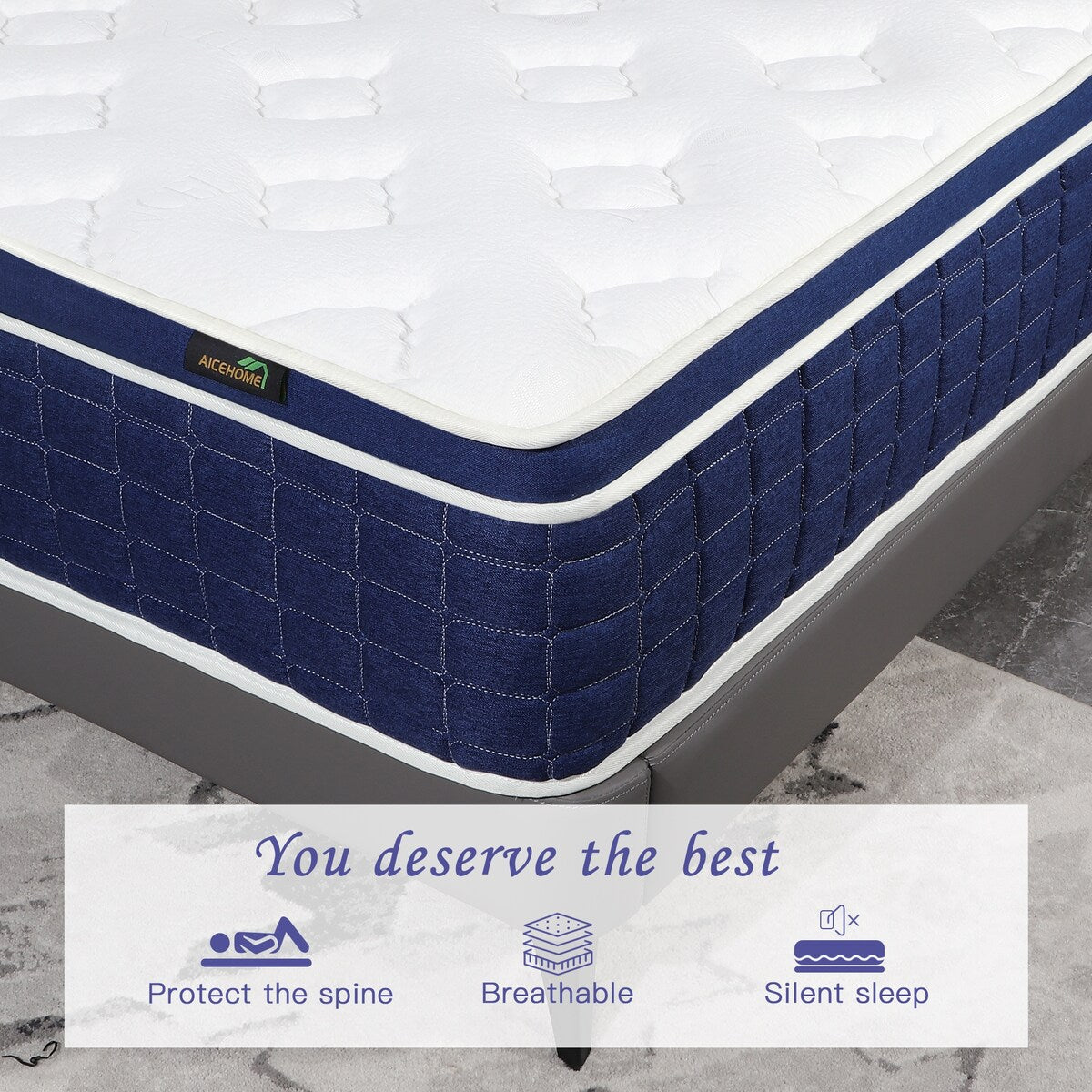 14 Inch Memory Foam Hybrid Mattress in a Box for Pressure Relief