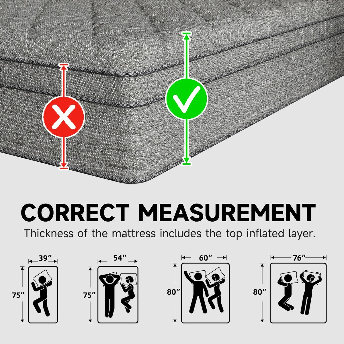 14 Inch Hybrid Mattress in a Box with Gel Memory Foam