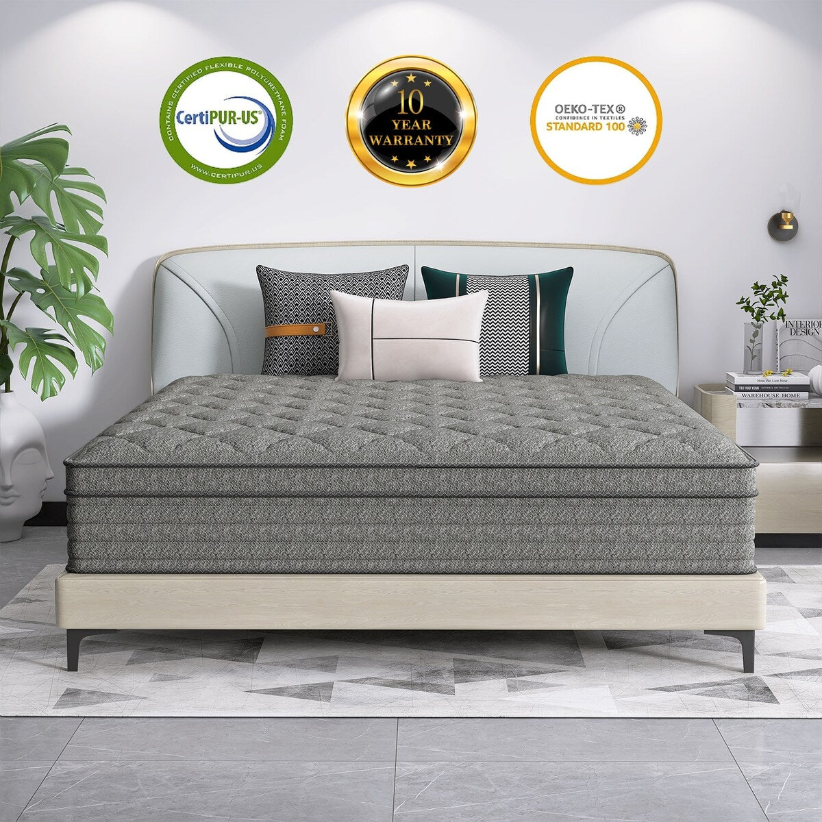 14 Inch Hybrid Mattress in a Box with Gel Memory Foam