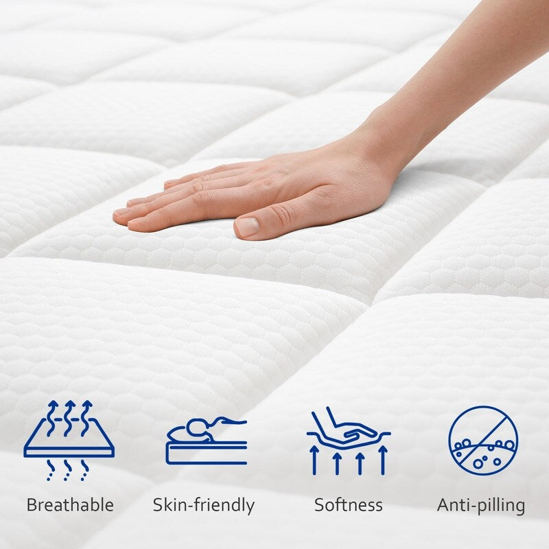 14 in Cooling Gel Memory Foam, Motion Isolating Individually Wrapped Pocket Coil Mattress for Back Pain Relief and Cooling
