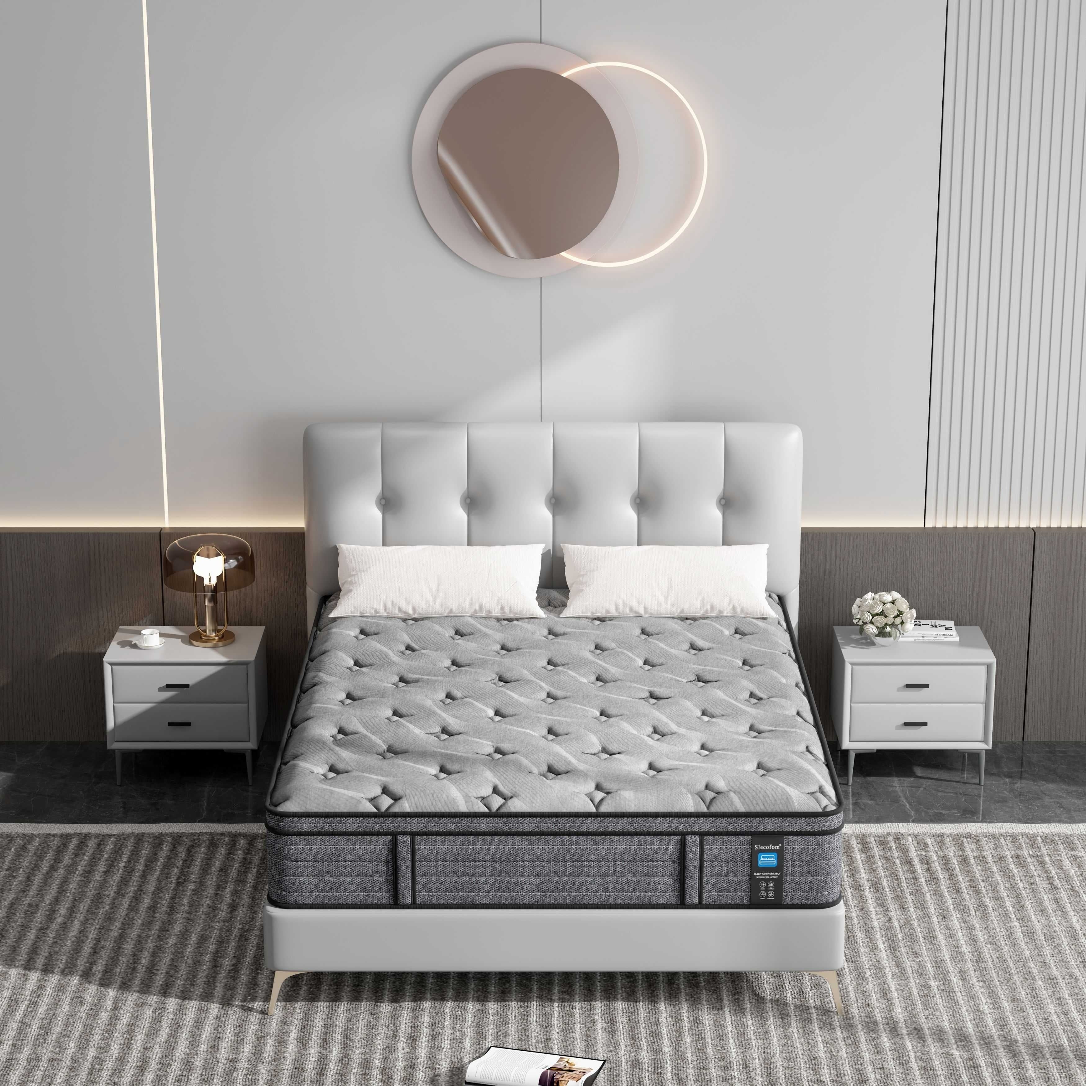 14-inch Euro Top Medium Hybrid Mattress, Memory Foam Mattress in a Box