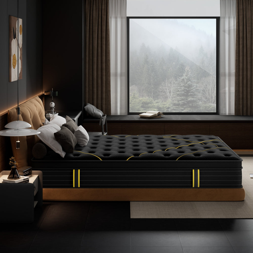 14-inch Plush Gel Memory Foam Mattress with Pocket Spring Hybrid Mattress