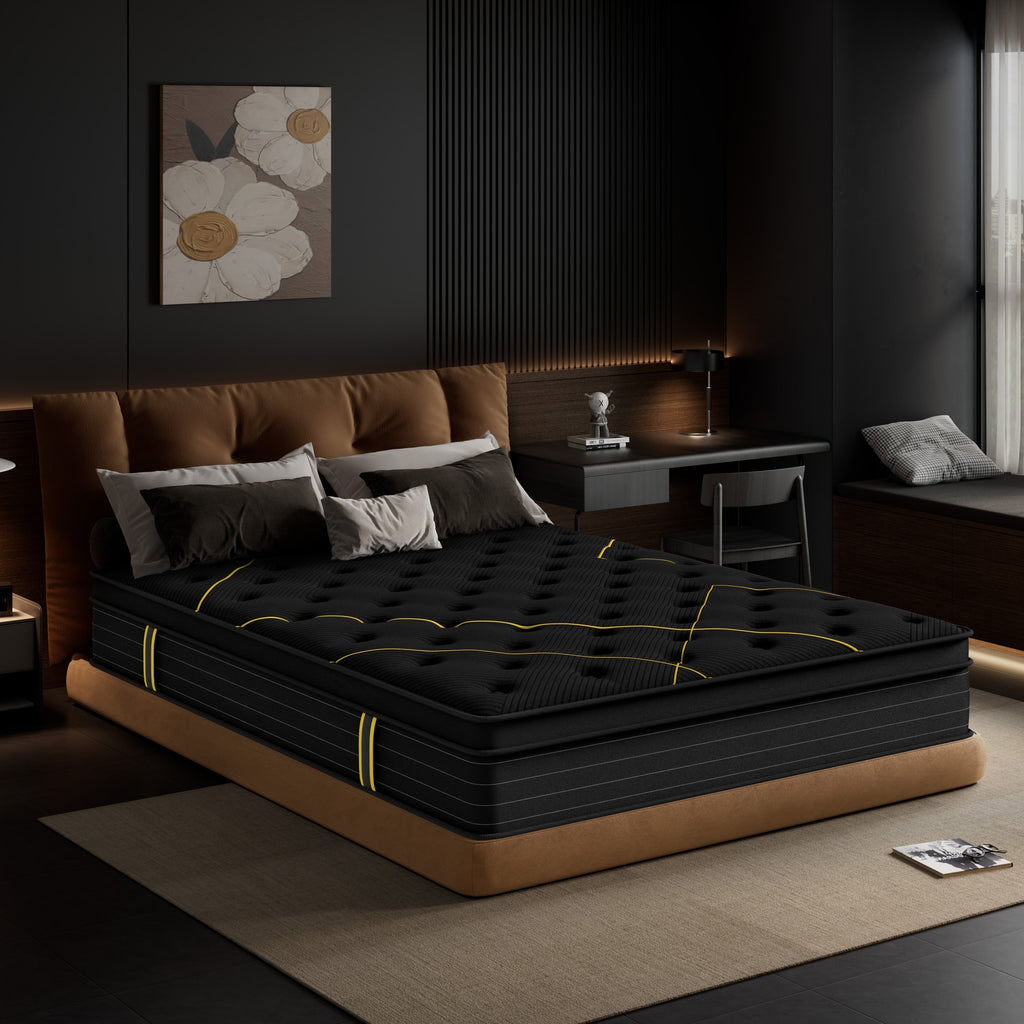14-inch Plush Gel Memory Foam Mattress with Pocket Spring Hybrid Mattress