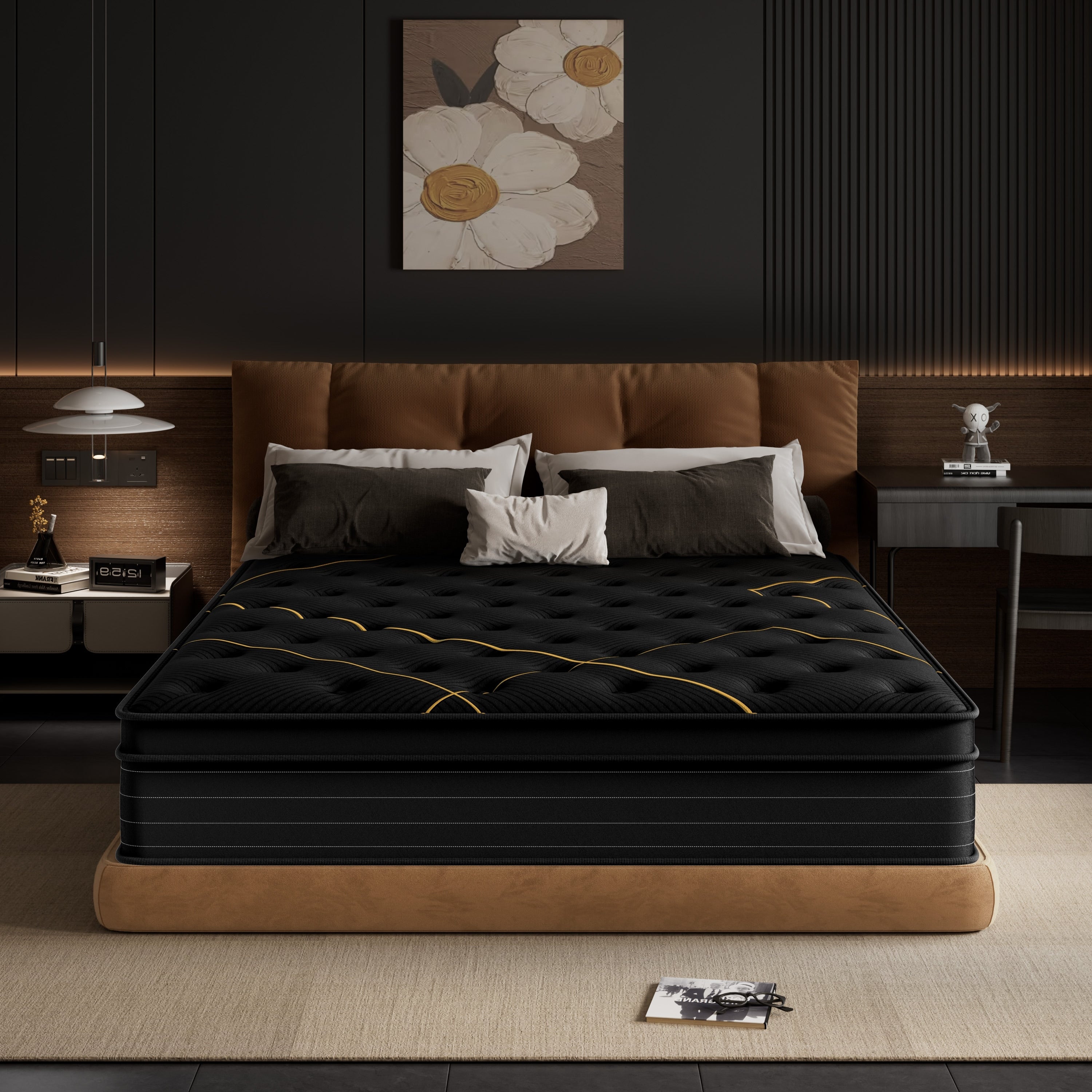 14-inch Plush Gel Memory Foam Mattress with Pocket Spring Hybrid Mattress