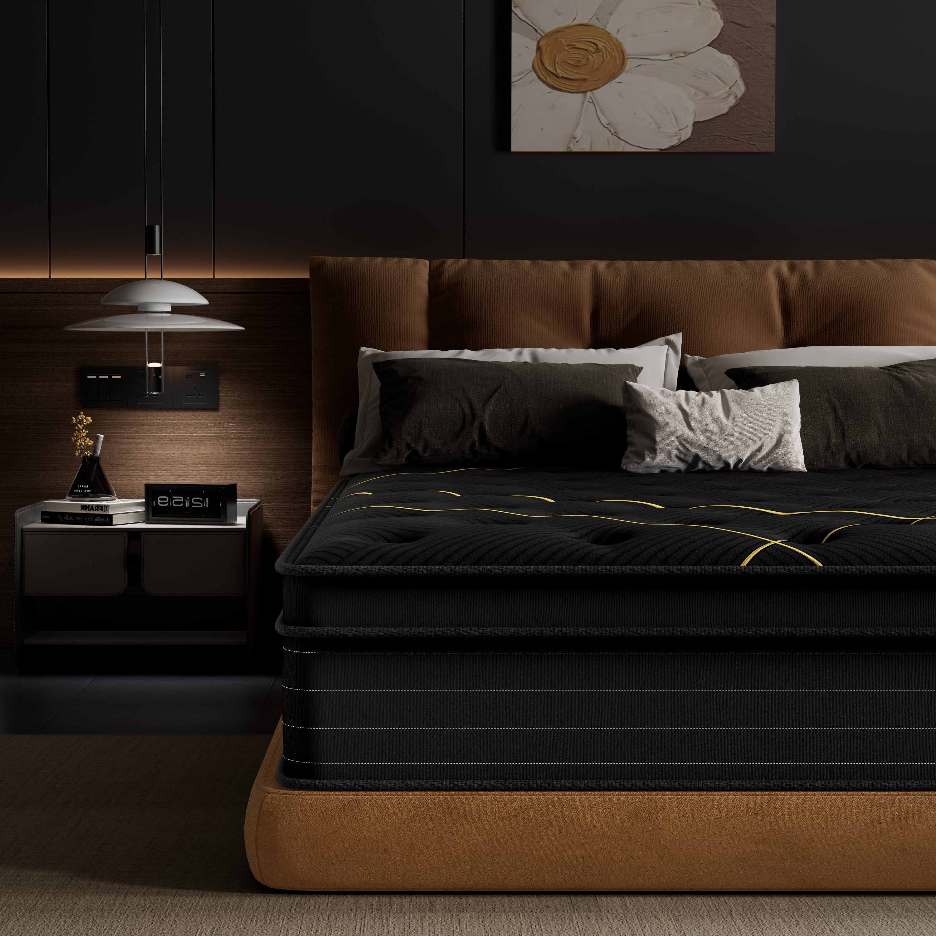 14-inch Plush Gel Memory Foam Mattress with Pocket Spring Hybrid Mattress