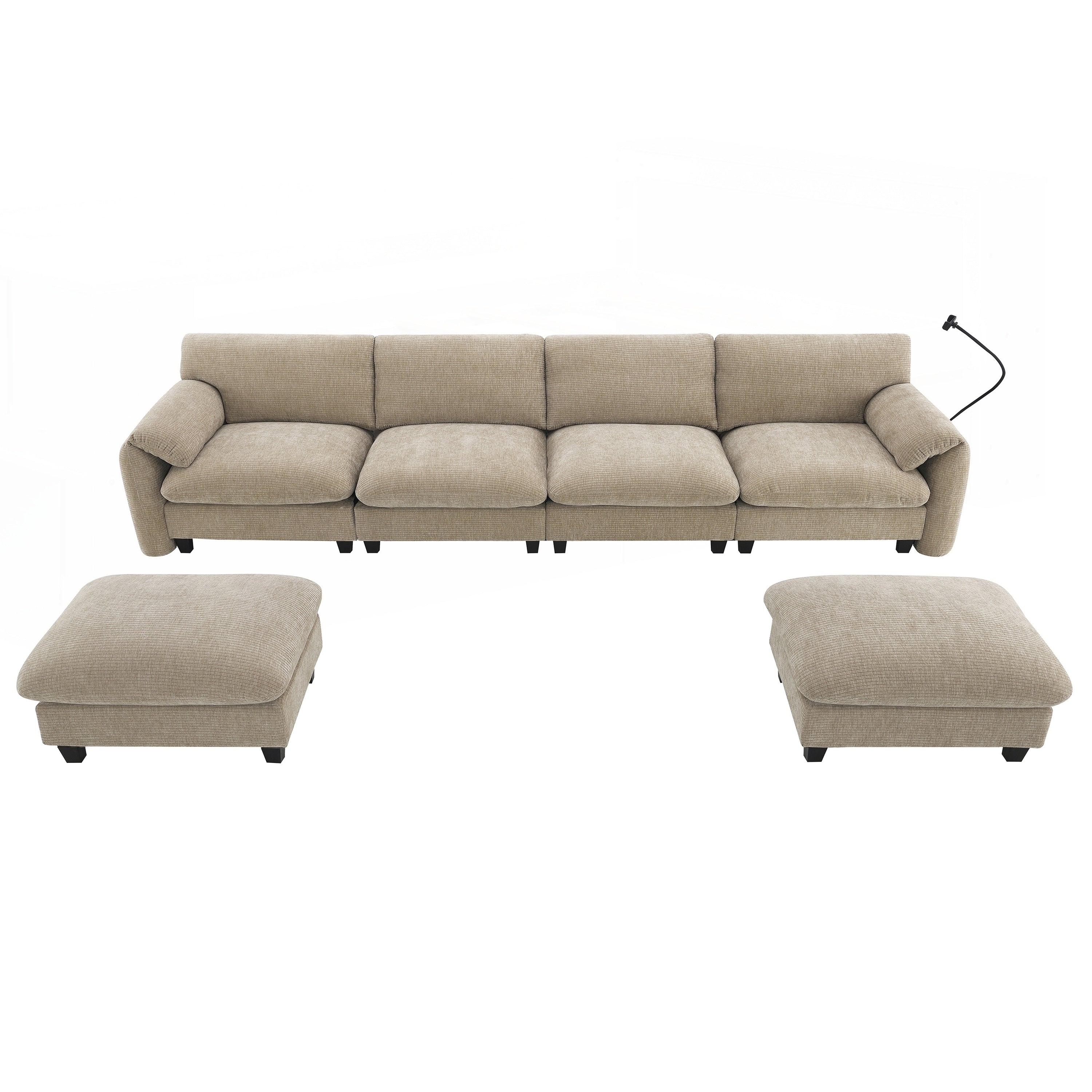 Canapé sectionnel modulaire de 140 pouces