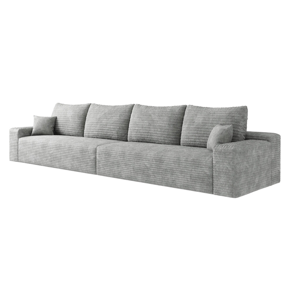 Canapé 5 places en mousse 140Foam - Canapé nuage en velours côtelé moelleux avec fauteuil inclinable et mousse haute résilience