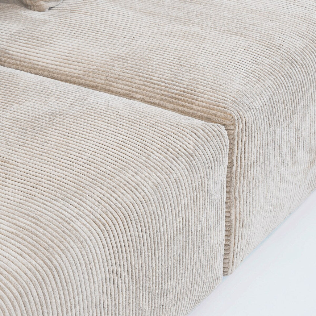 Canapé modulable sectionnel en velours côtelé 141,73 pouces avec coussin épais, canapé convertible à assise profonde pour salon