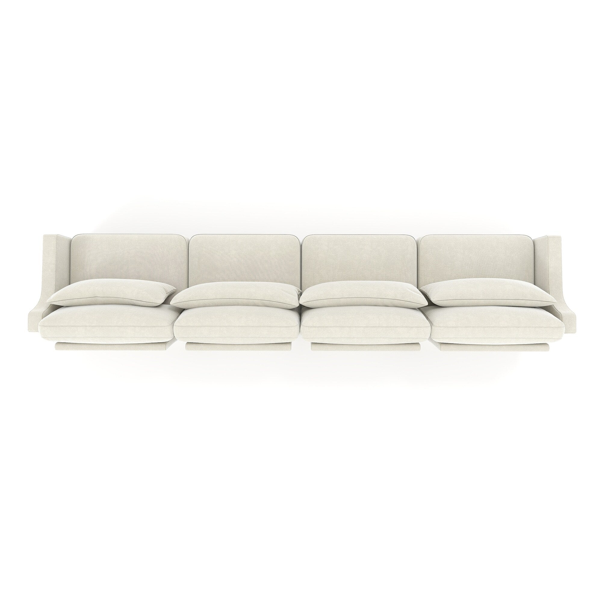 Canapé 6 places en chenille 141,7 avec base ergonomique en bois et éponge haute résilience pour le salon