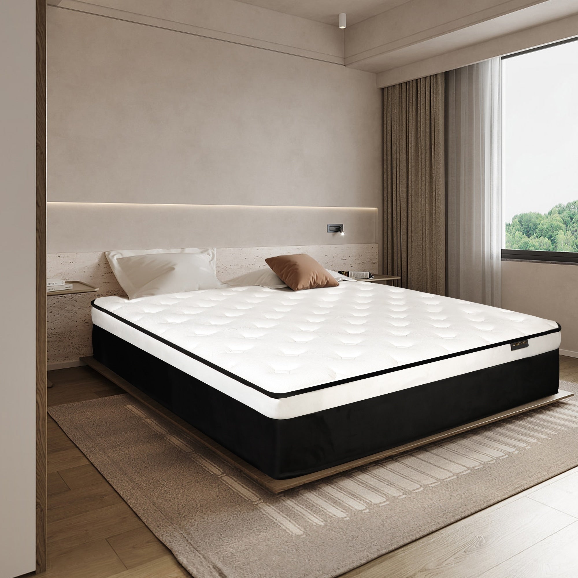 14 Medium Pocket Spring Hybrid Twin Mattress Euro Top