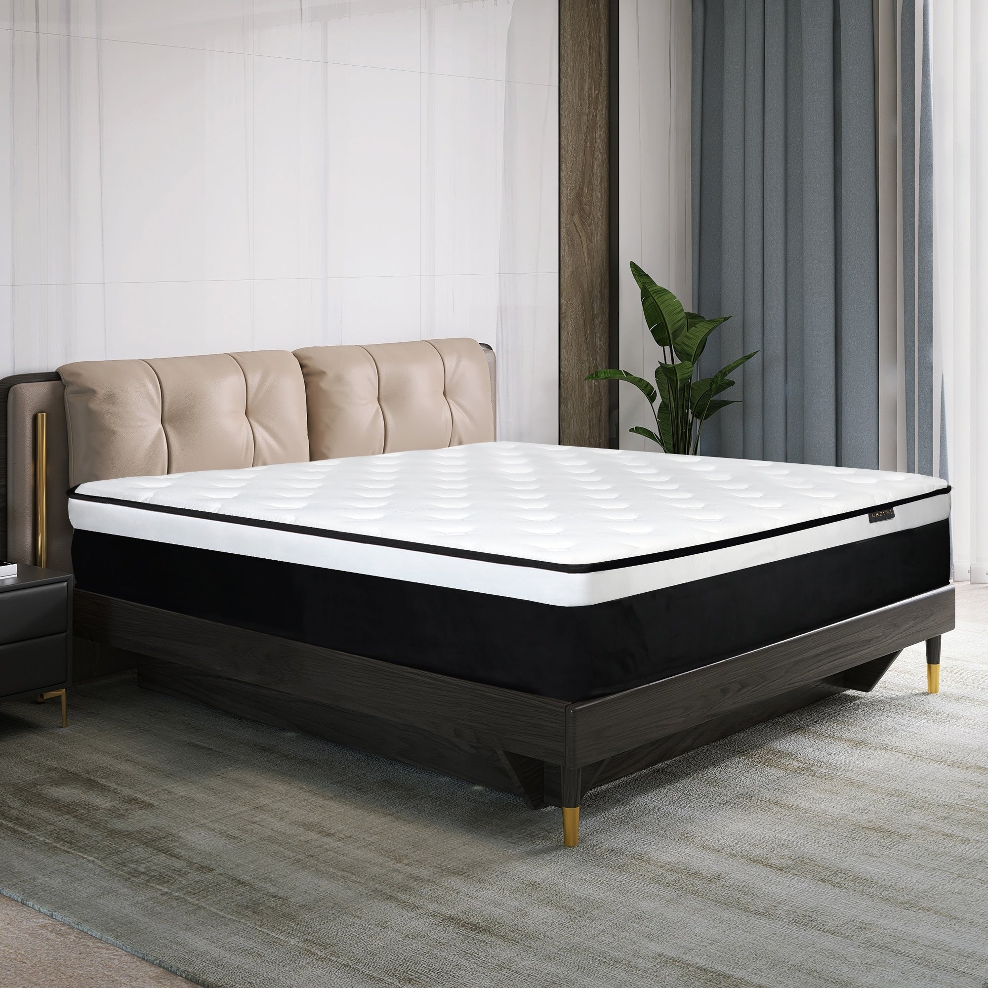 14 Medium Pocket Spring Hybrid Twin Mattress Euro Top
