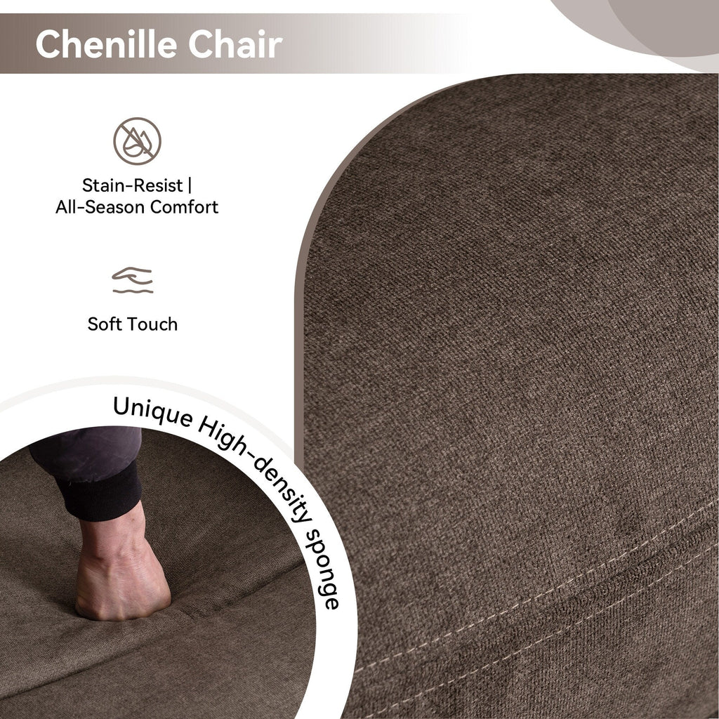 160° Recliner Chair for Elderly Seniors-Power Reclining Chair with 8-Point Massage  Heating, Soft Chenille Fabric