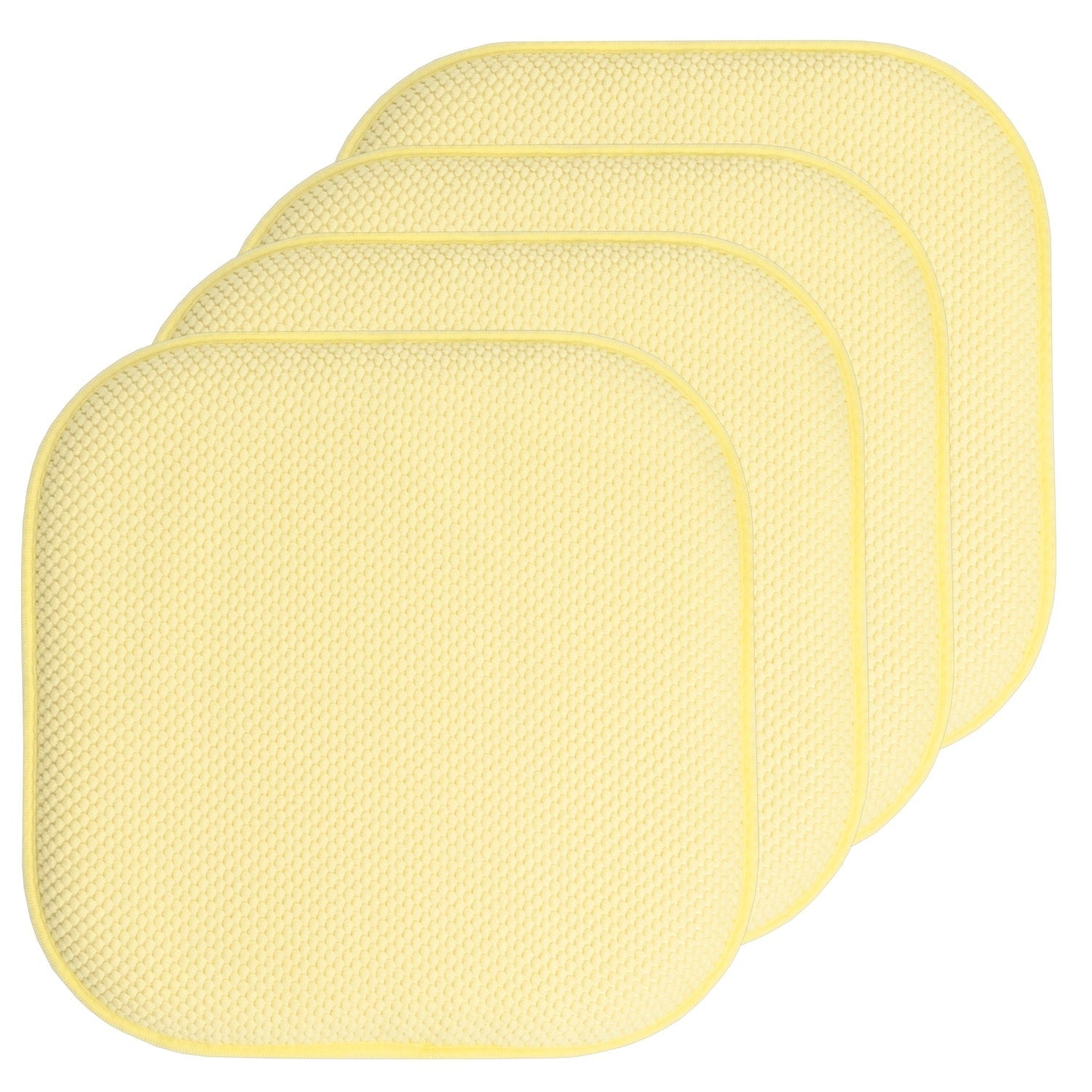 Coussins de siège carrés antidérapants en mousse à mémoire de forme de 16 po (2 ou 4) - 16 x 16
