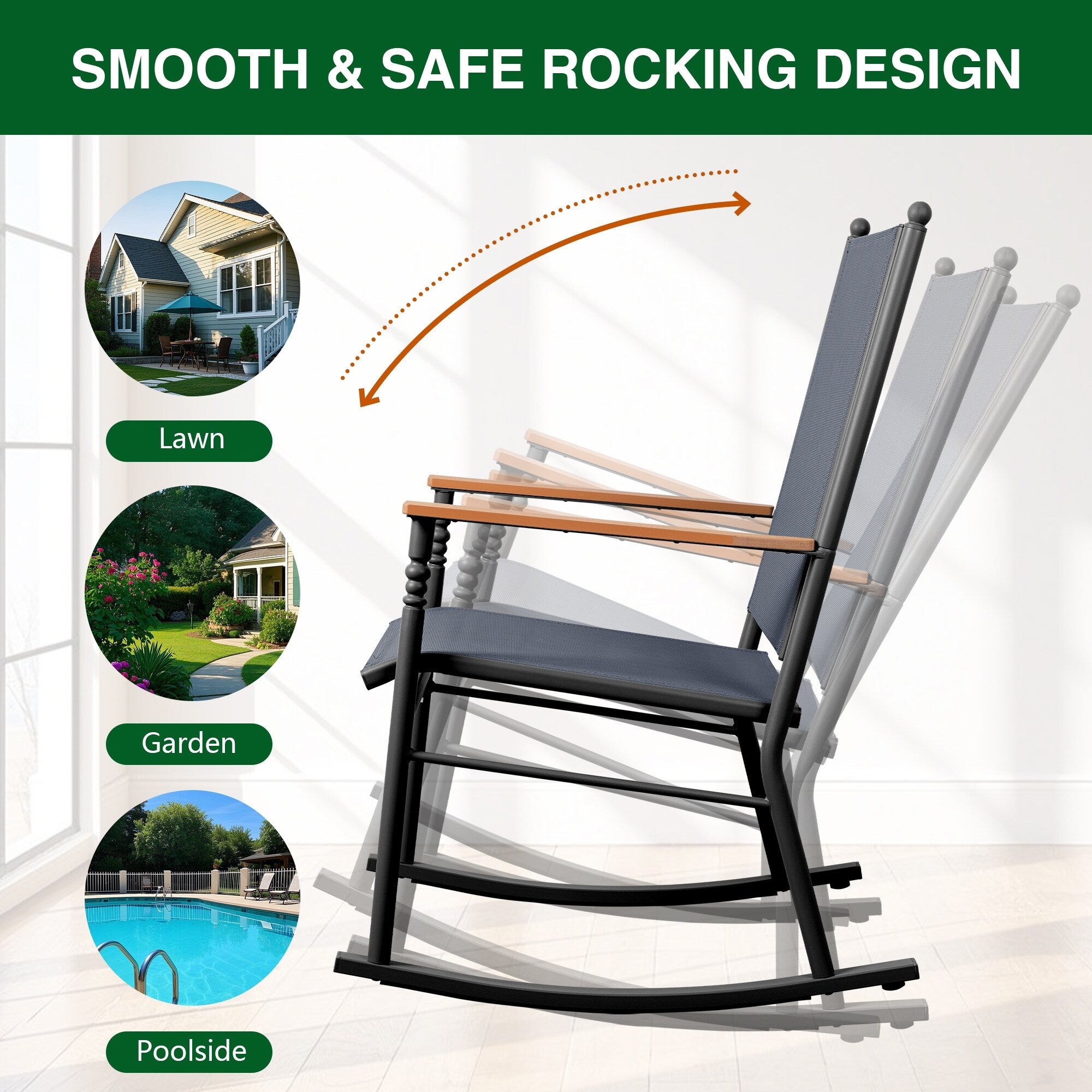 2 - Person Outdoor Patio Rocking Chairs