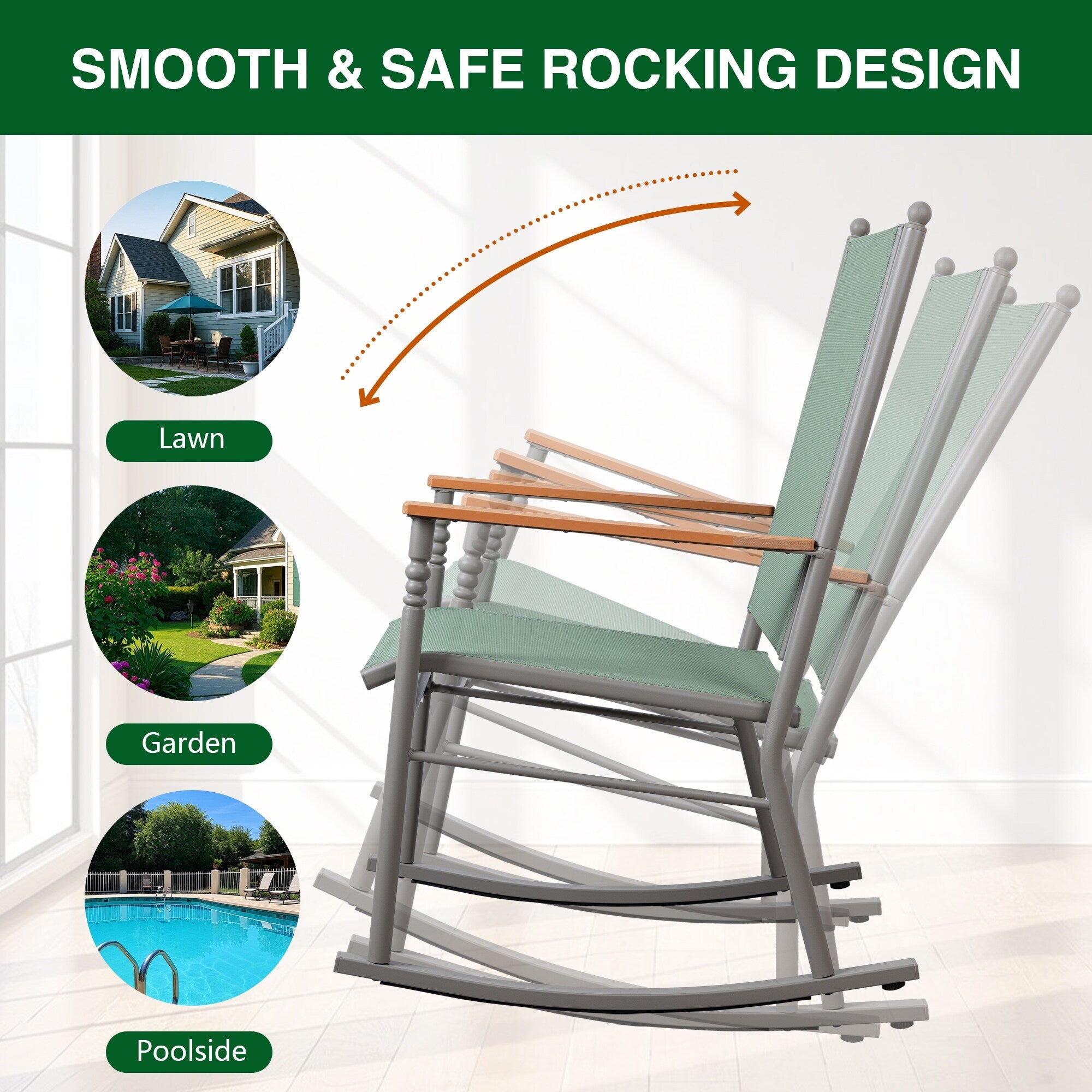 2 - Person Outdoor Patio Rocking Chairs
