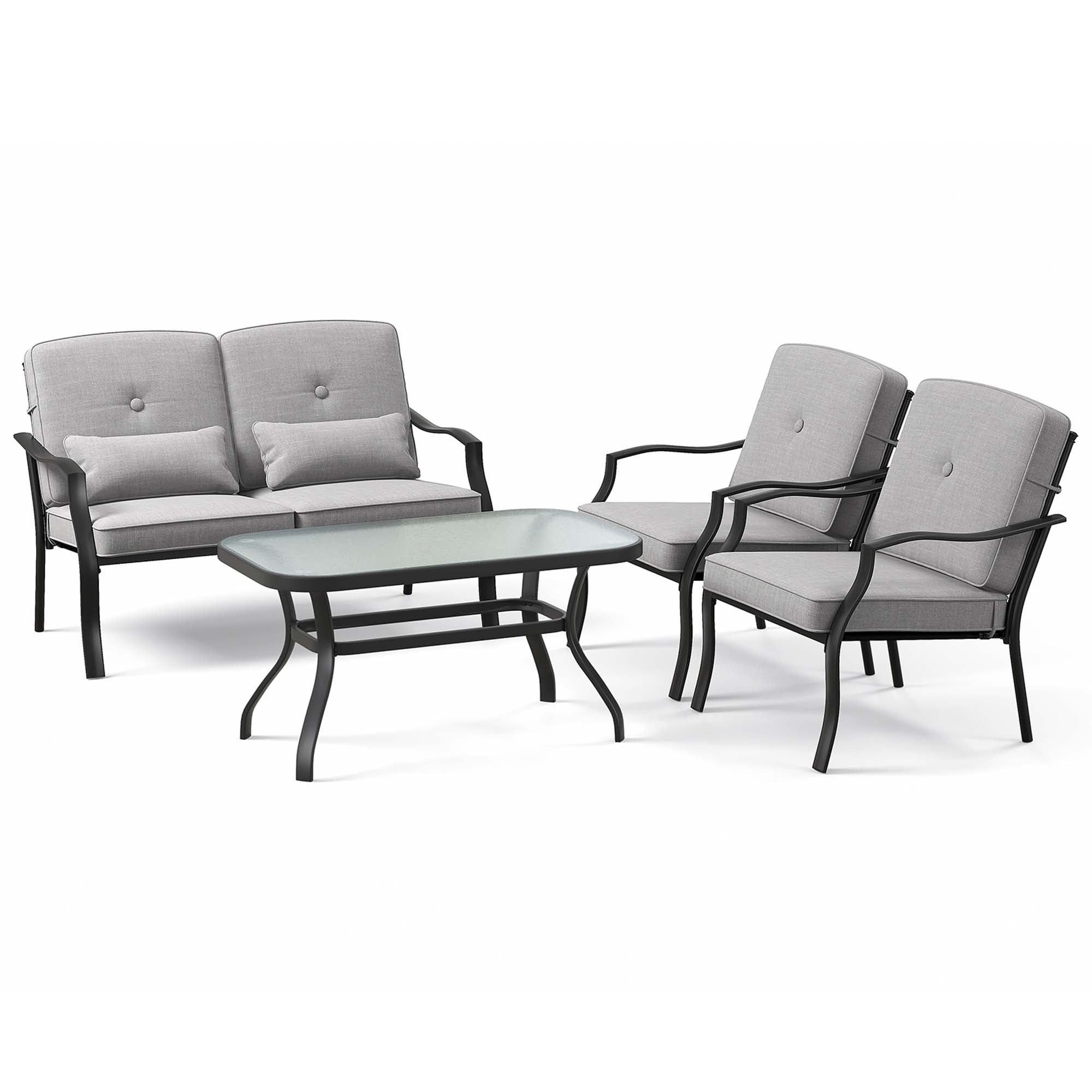 Ensemble de meubles de patio 2/4 pièces, ensemble de table de conversation pour canapé d'extérieur