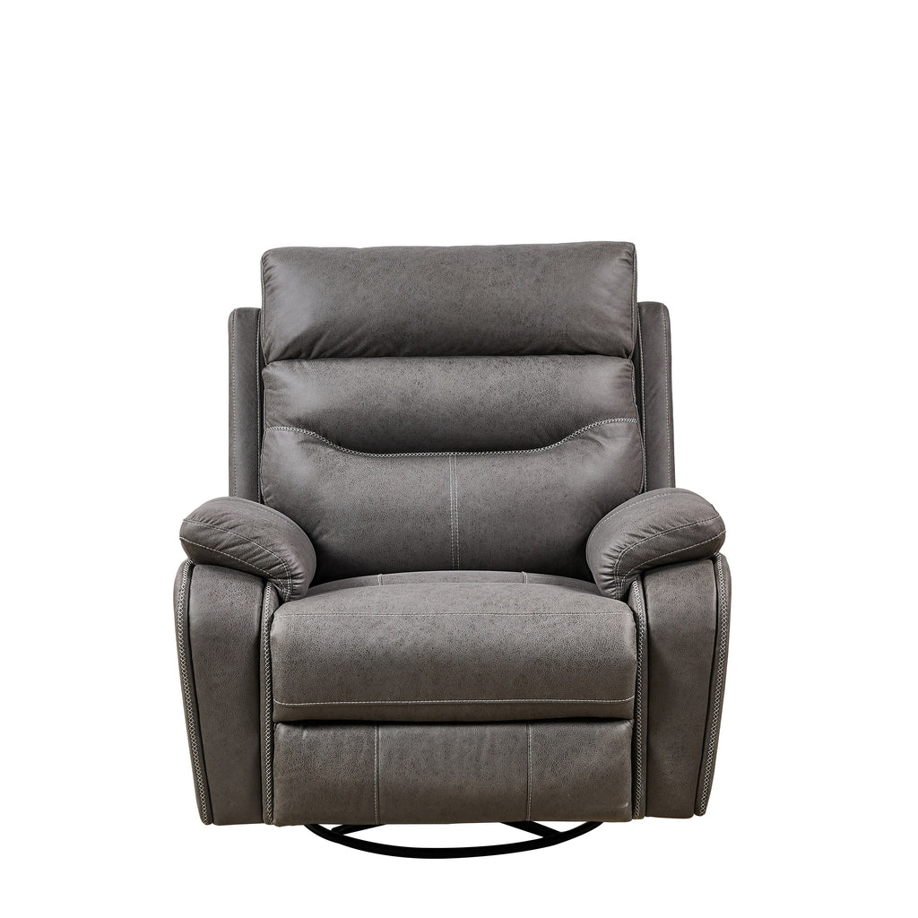 Fauteuil inclinable pivotant à 240° avec double moteur, appui-tête électrique, positions d'inclinaison infinies, ports de chargement USB et repose-pieds