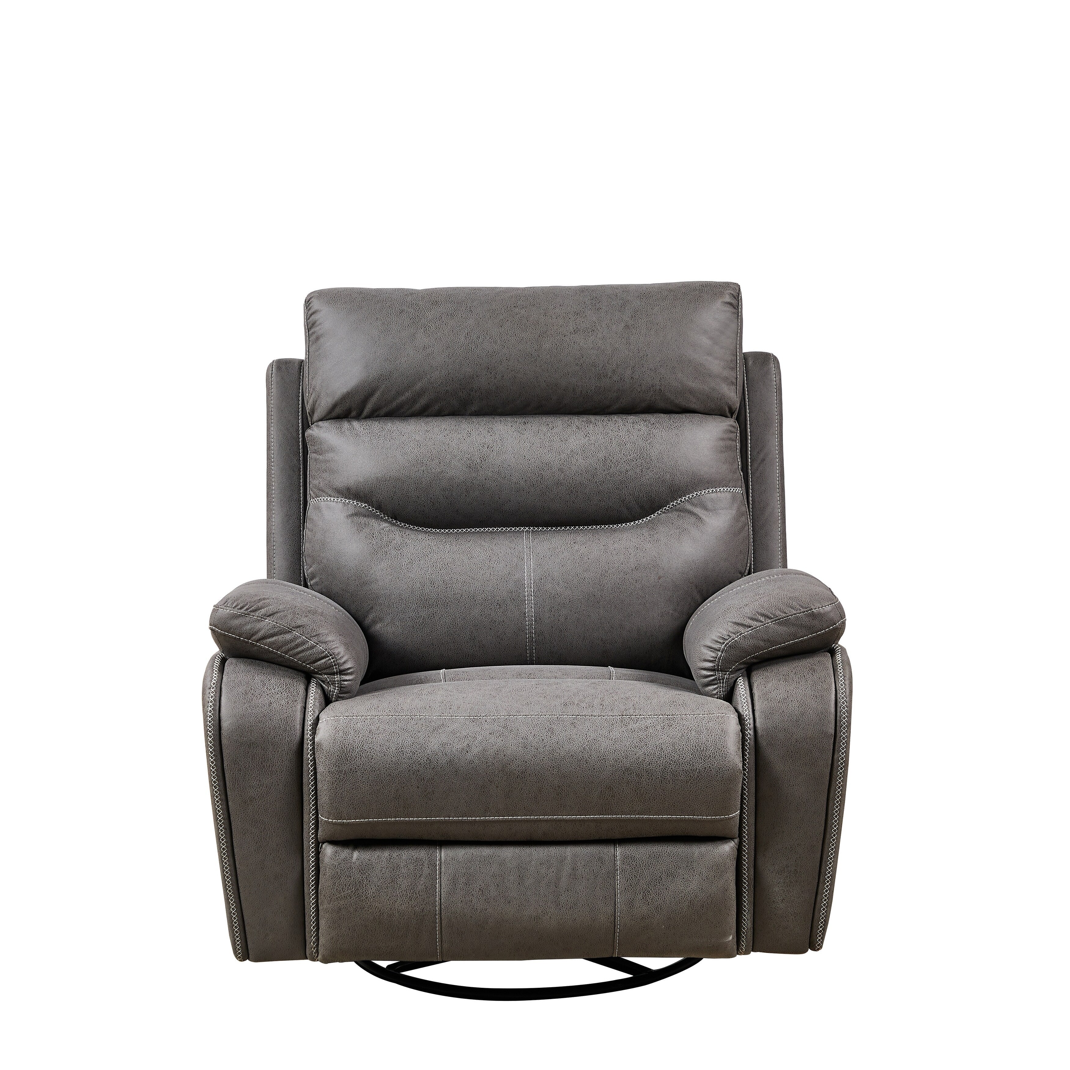 Fauteuil inclinable pivotant à 240° avec double moteur, appui-tête électrique, positions d'inclinaison infinies, ports de chargement USB et repose-pieds