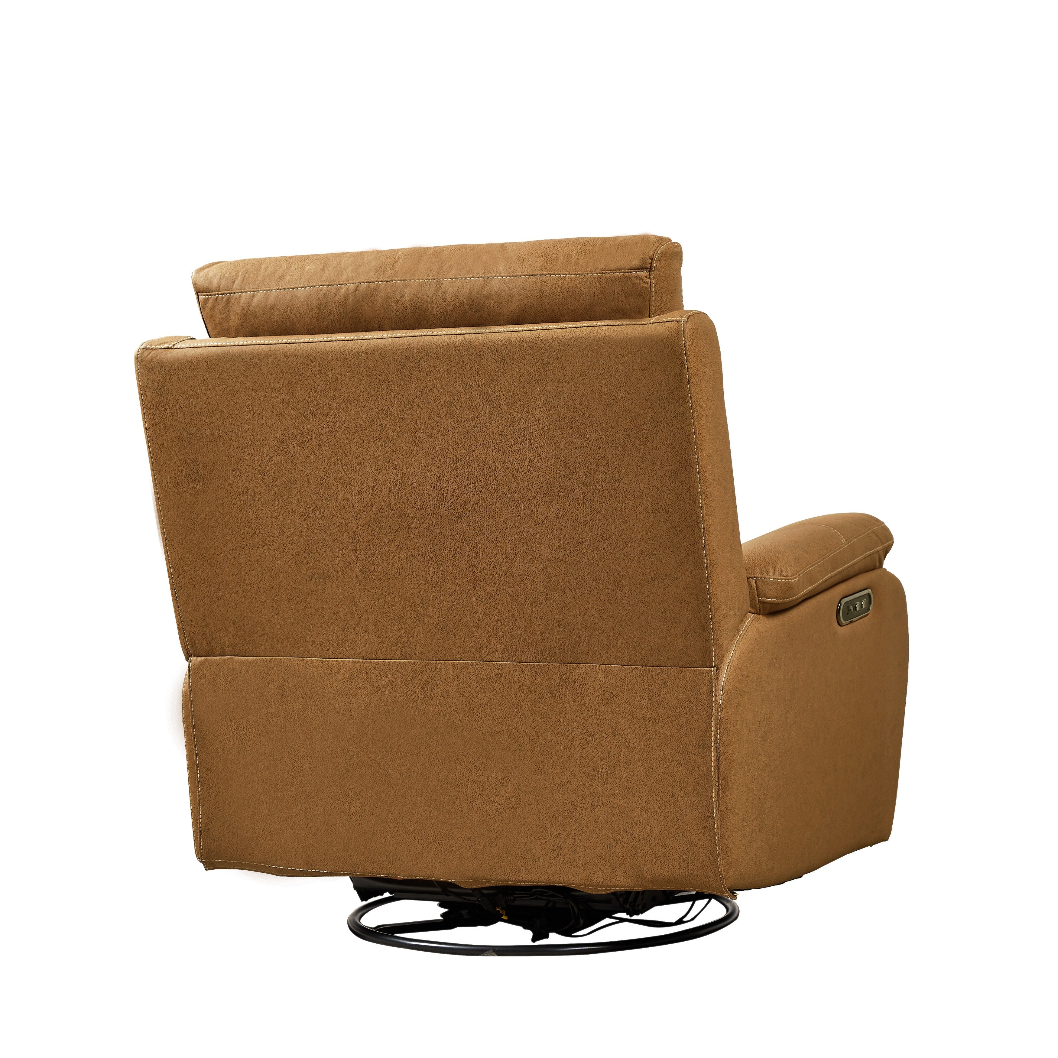 Fauteuil inclinable pivotant à 240° avec double moteur, appui-tête électrique, positions d'inclinaison infinies, ports de chargement USB et repose-pieds