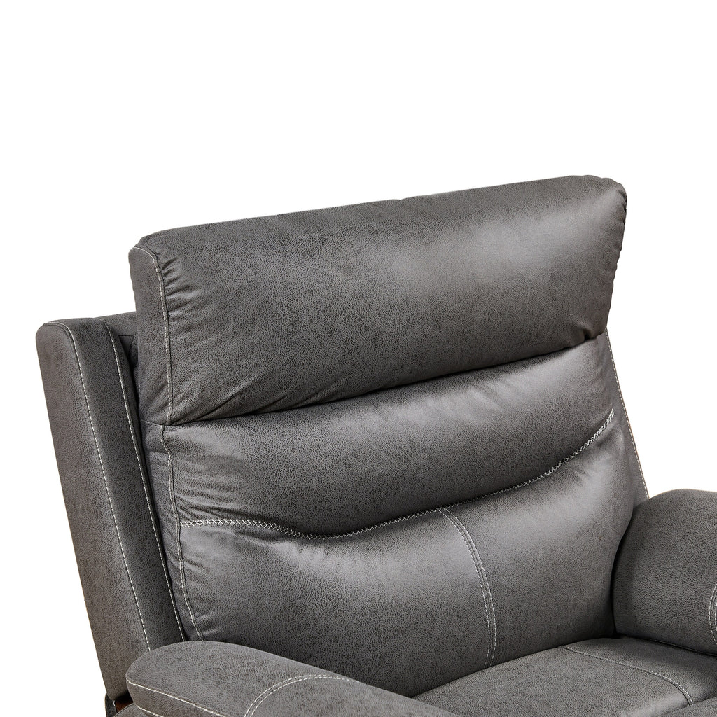 Fauteuil inclinable pivotant à 240° avec double moteur, appui-tête électrique, positions d'inclinaison infinies, ports de chargement USB et repose-pieds