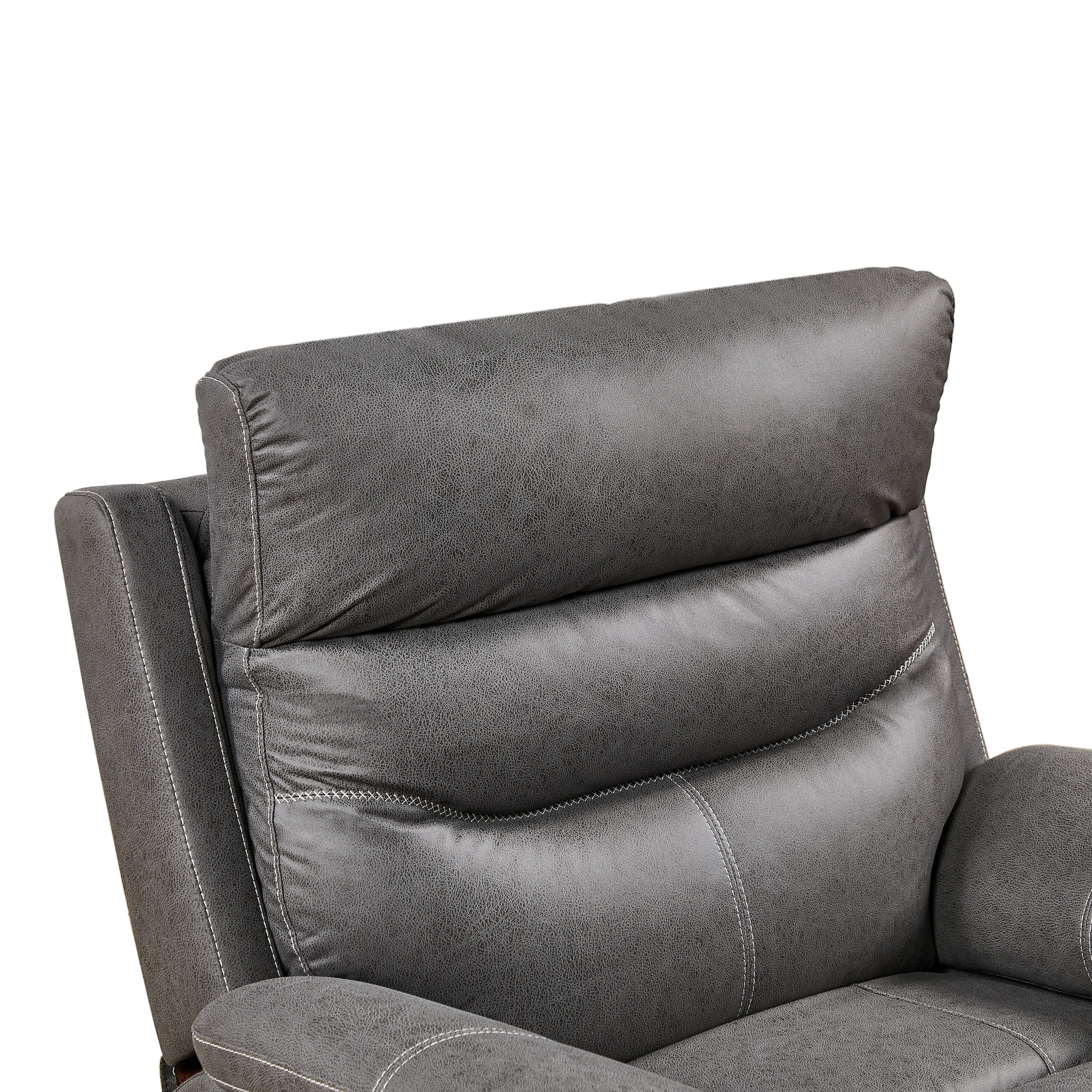 Fauteuil inclinable pivotant à 240° avec double moteur, appui-tête électrique, positions d'inclinaison infinies, ports de chargement USB et repose-pieds