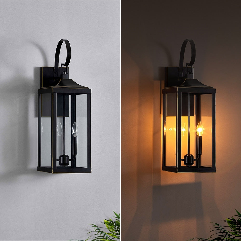 Applique murale d'extérieur bronze à 2 lumières de 25,7 pouces de hauteur