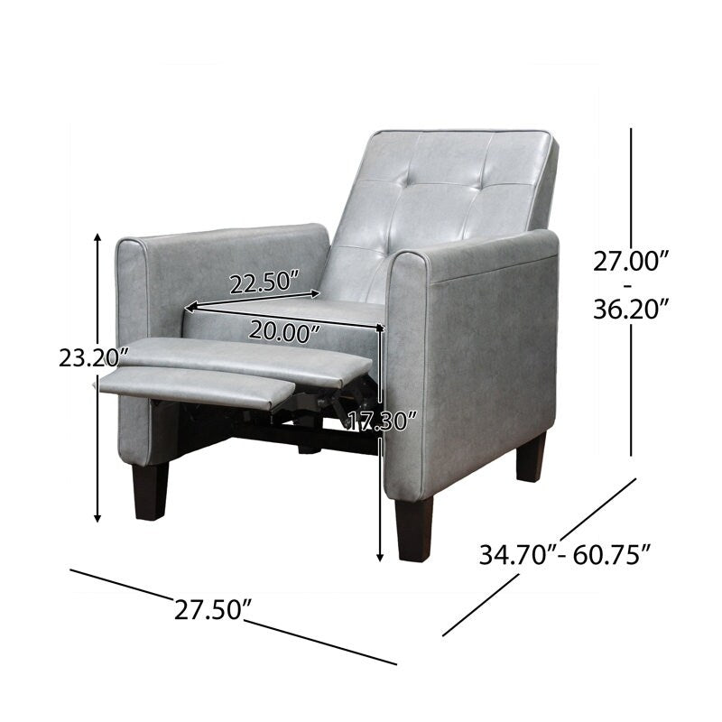 Fauteuil inclinable manuel large de 26,75 pouces