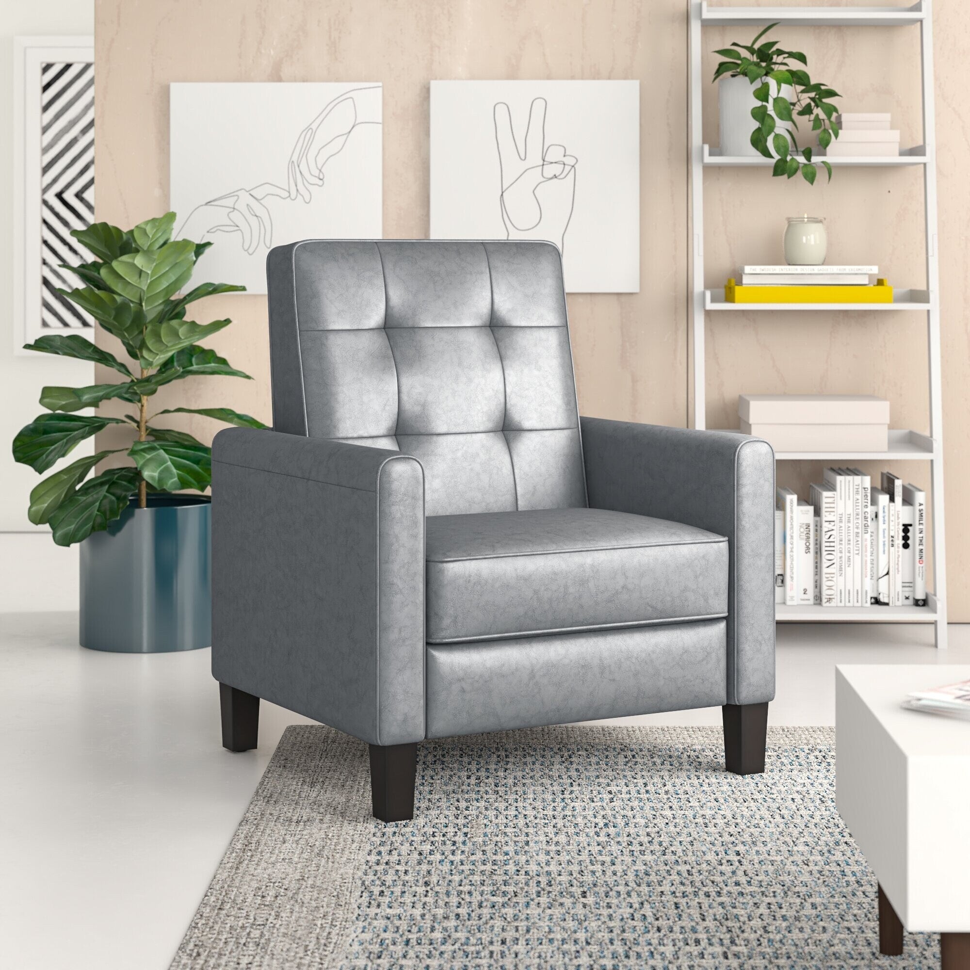 Fauteuil inclinable manuel large de 26,75 pouces