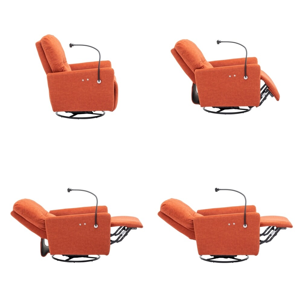 Fauteuil inclinable électrique pivotant à 270 degrés avec support de téléphone