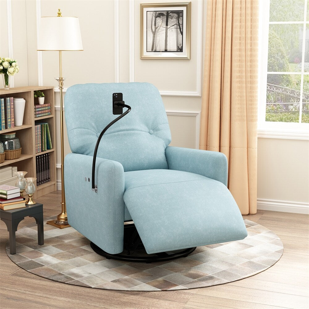 Fauteuil inclinable électrique pivotant à 270 degrés avec support de téléphone