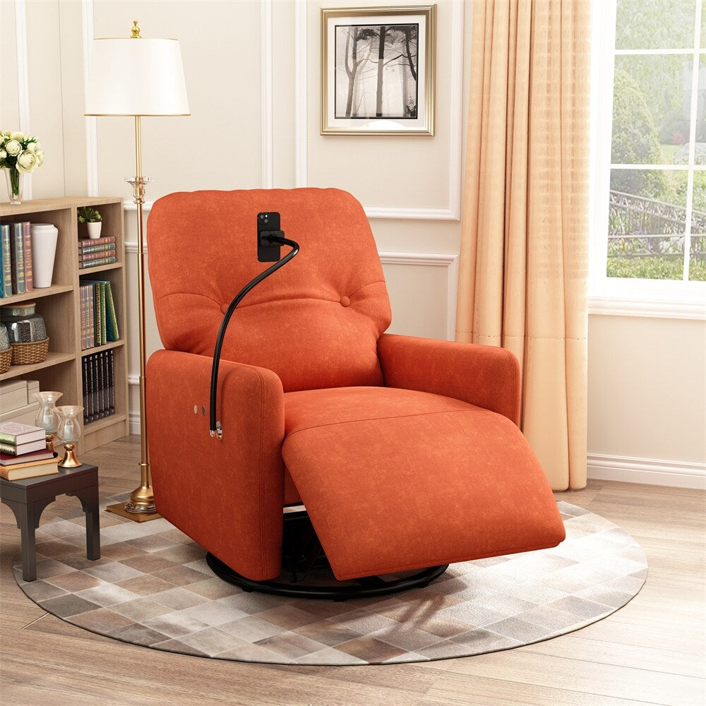 Fauteuil inclinable électrique pivotant à 270 degrés avec support de téléphone