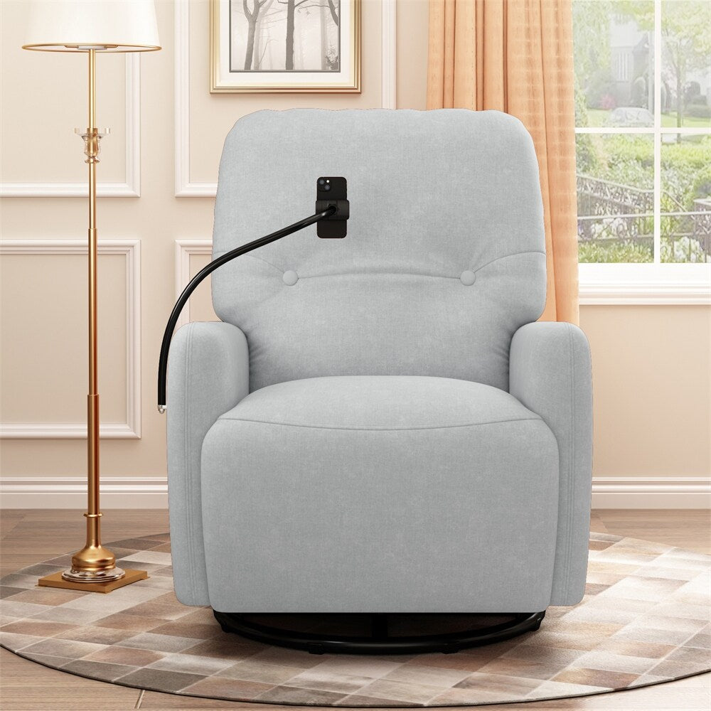 Fauteuil inclinable électrique pivotant à 270 degrés avec support de téléphone