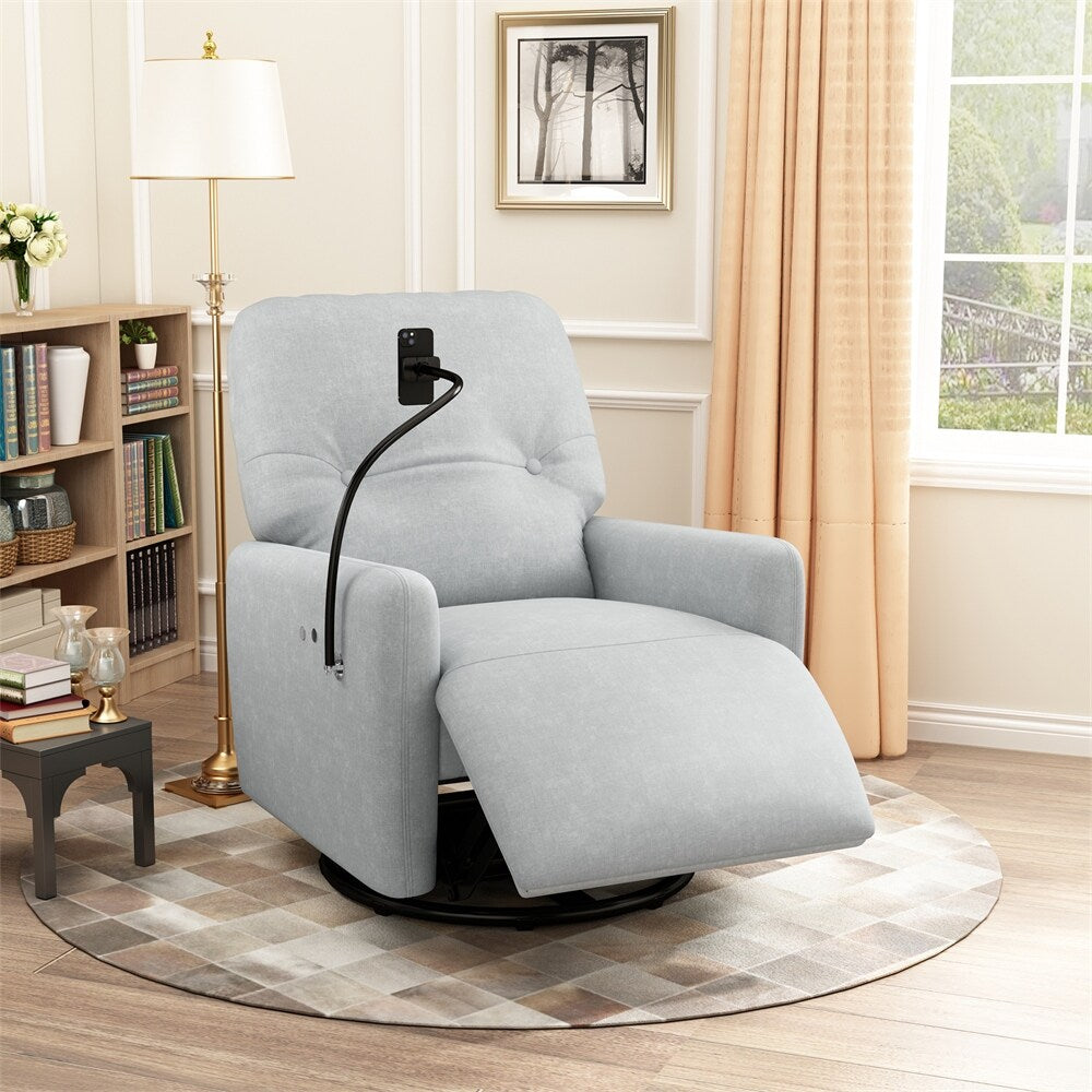 Fauteuil inclinable électrique pivotant à 270 degrés avec support de téléphone
