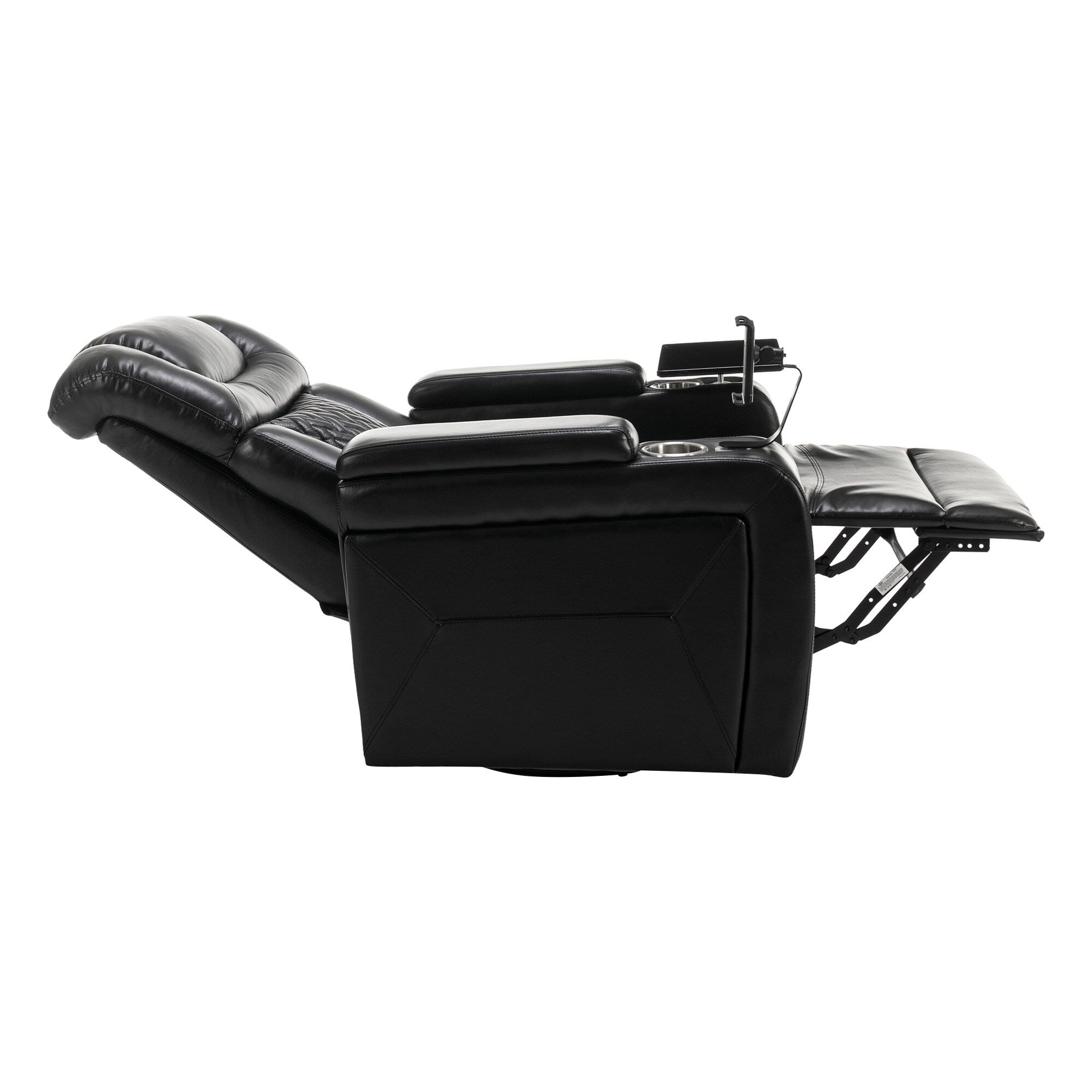 Fauteuil inclinable électrique pivotant à 270 degrés, siège individuel, fauteuil inclinable pour home cinéma, avec plateau, support pour téléphone, porte-gobelet et port USB