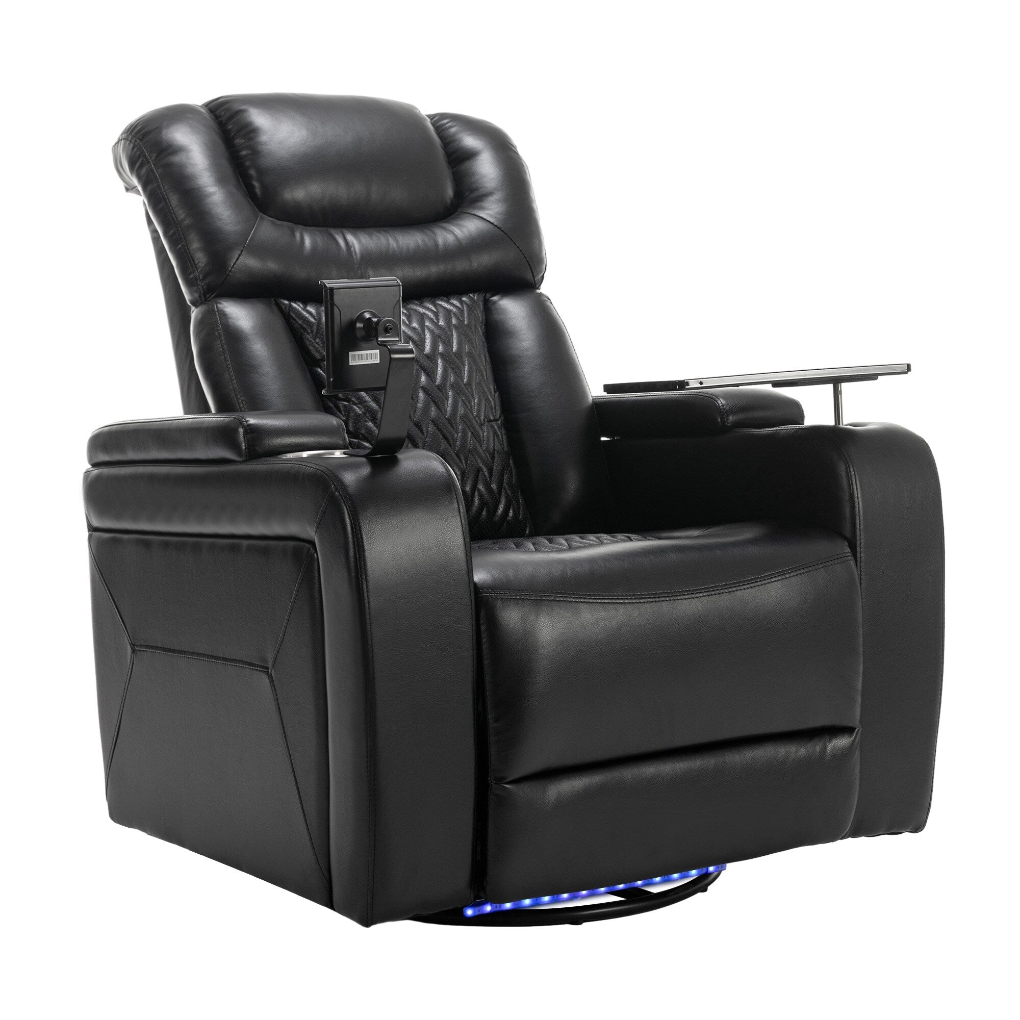 Fauteuil inclinable électrique pivotant à 270 degrés, siège individuel, fauteuil inclinable pour home cinéma, avec plateau, support pour téléphone, porte-gobelet et port USB